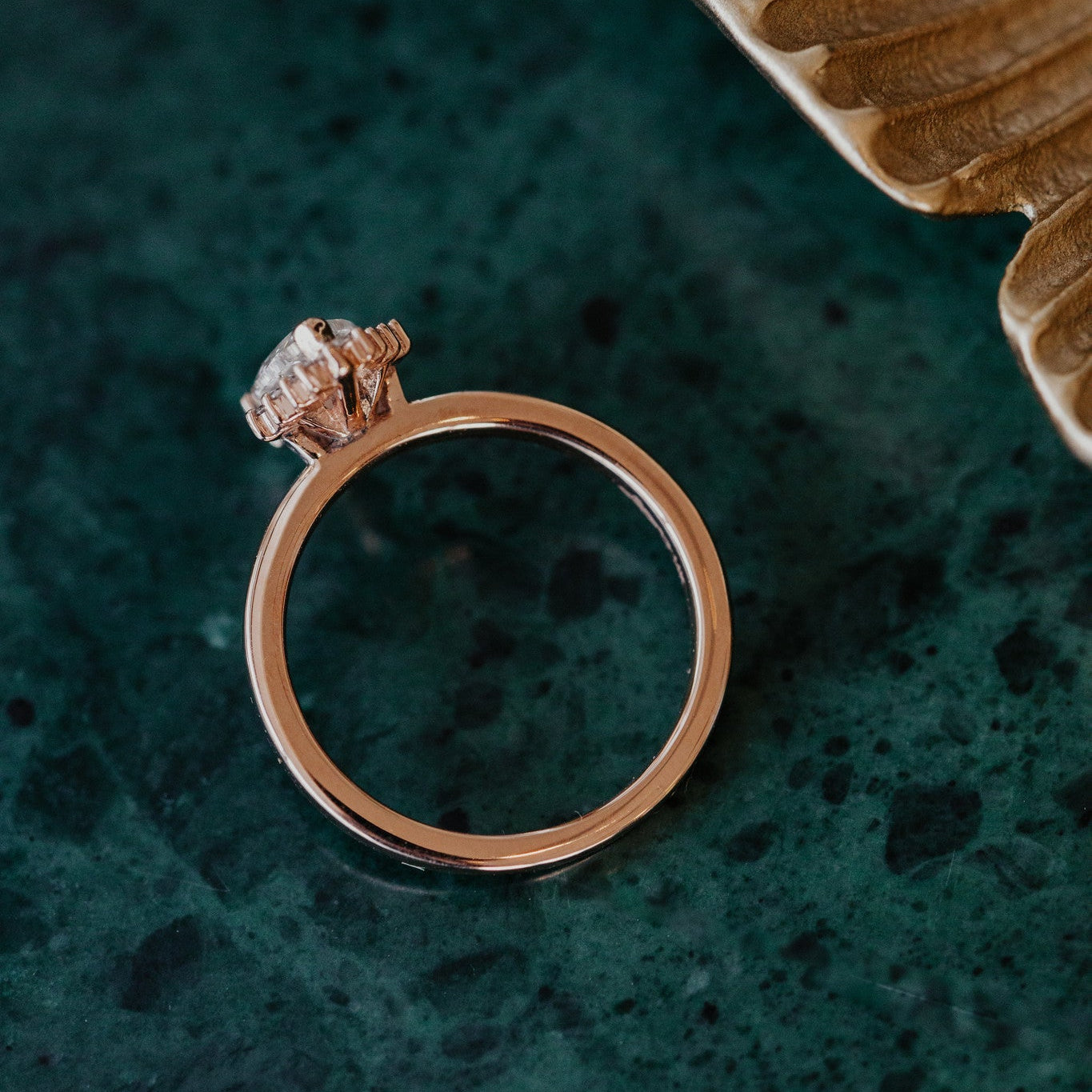 The Astaire Elongated Pear Diamond Ring