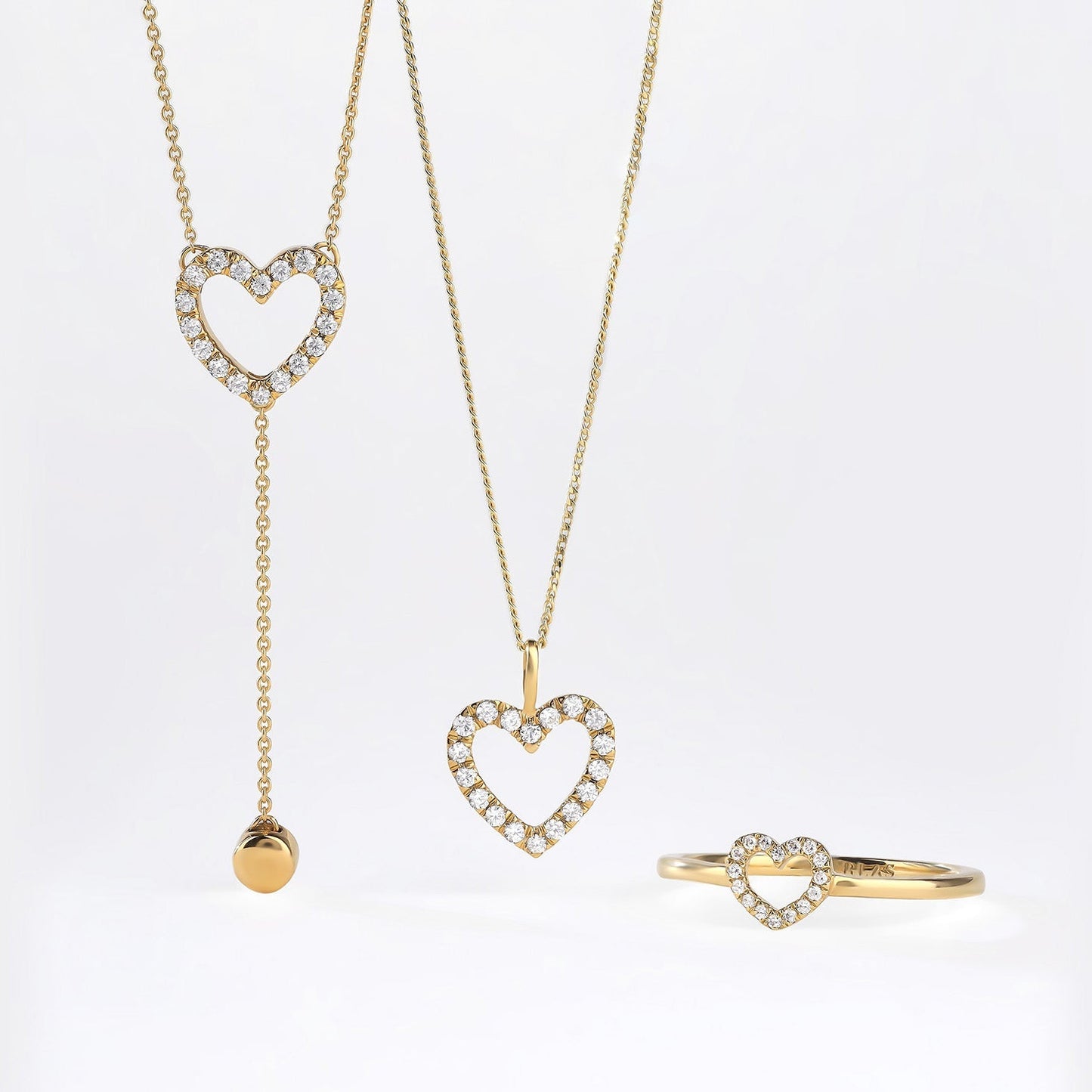 Heart Silhouette Drop Necklace