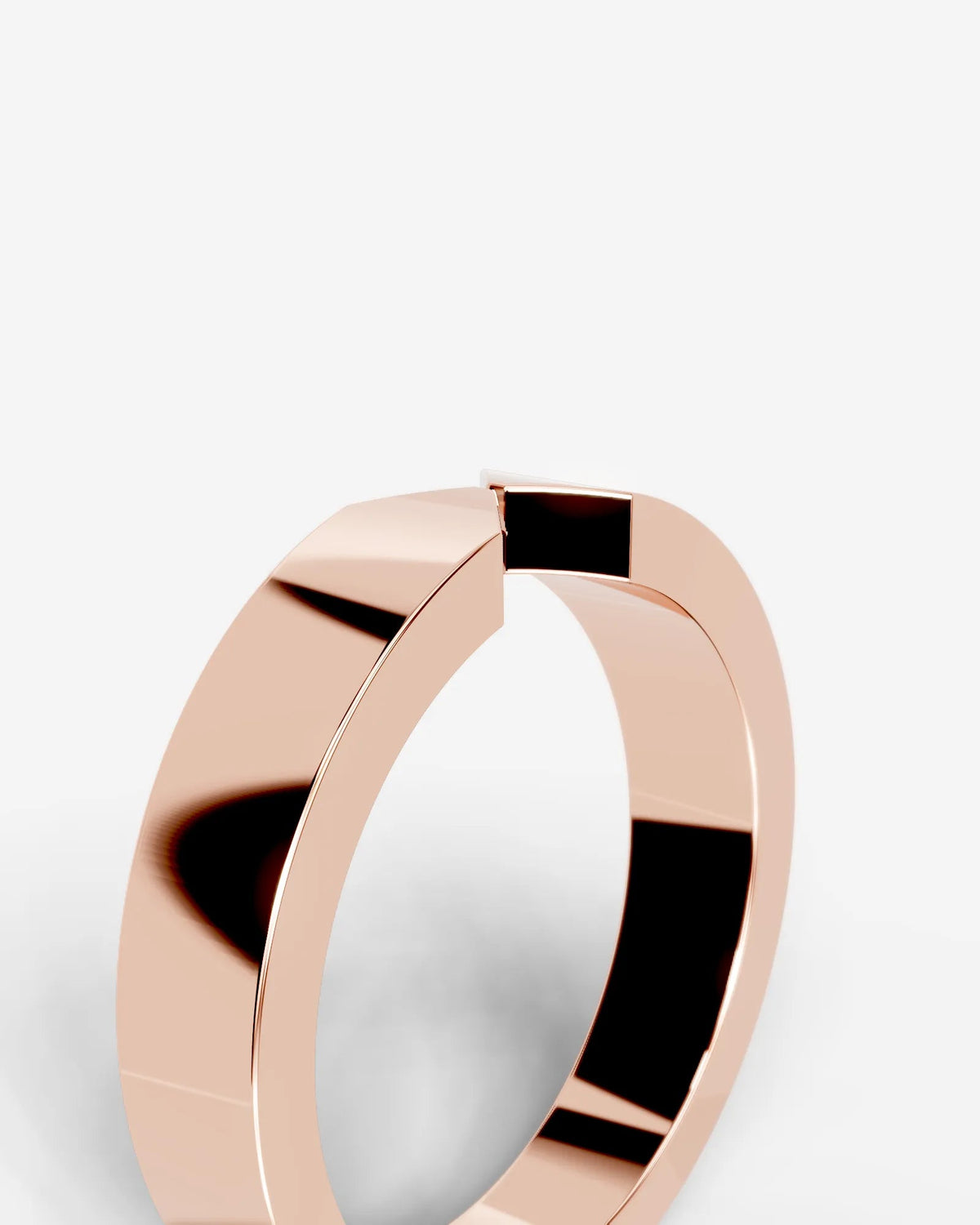 David Wedding Band Lab Grown Diamond Wedding Ring - Rose Gold