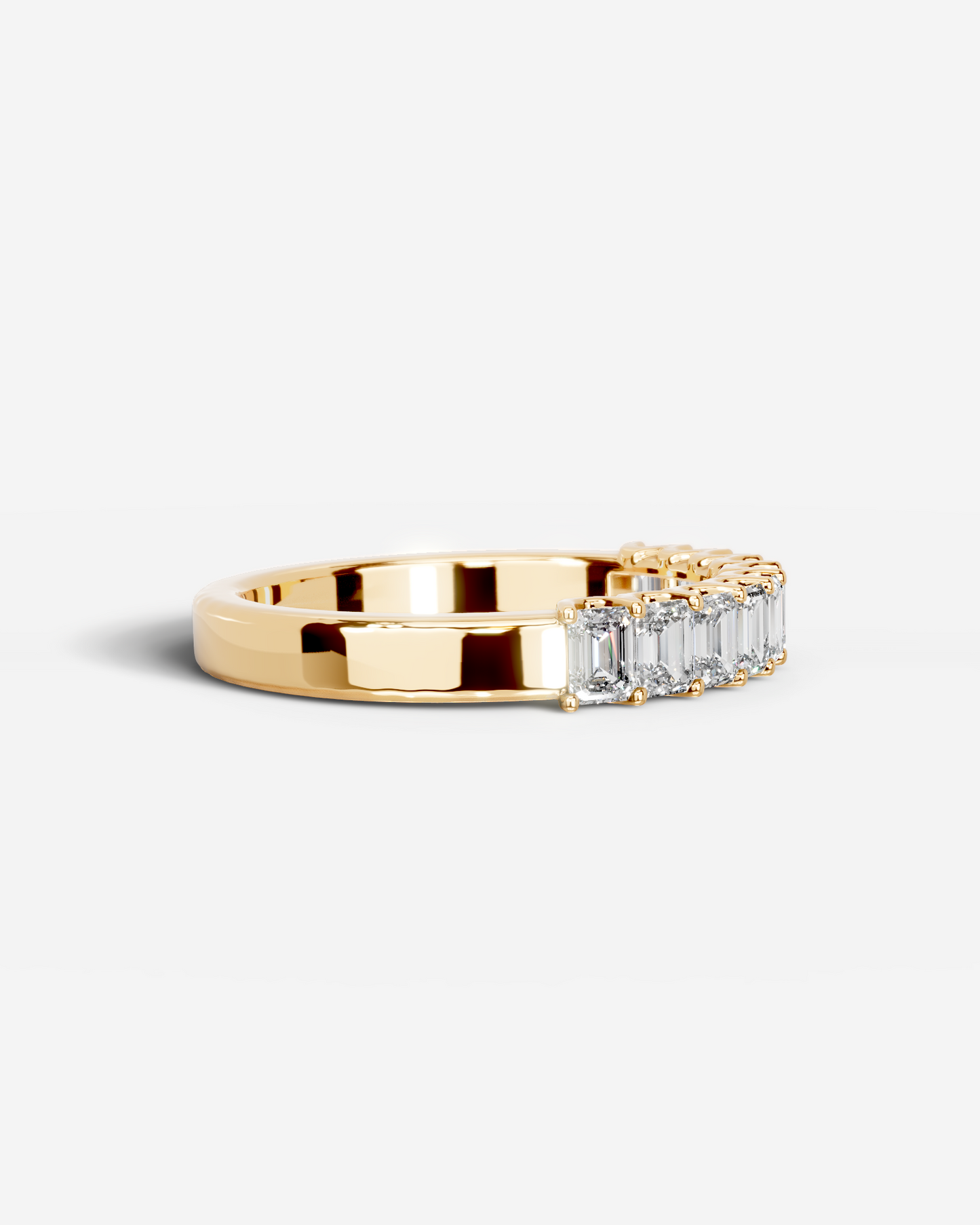Alicia Lab Grown Emerald Diamond Wedding Ring - Yellow Gold - 18K - 3ct