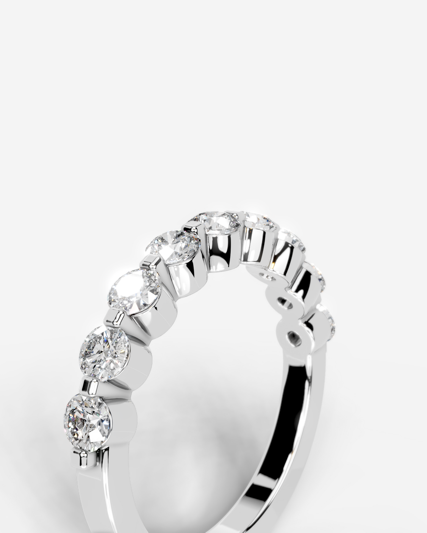 Amari Lab Grown Round Diamond Wedding Ring - Platinum - 6ct