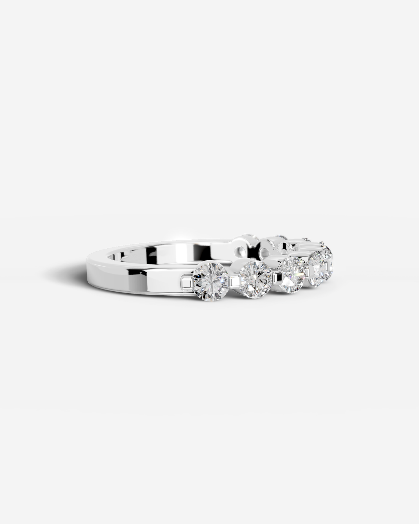 Amari Lab Grown Round Diamond Wedding Ring - White Gold - 18K - 3ct