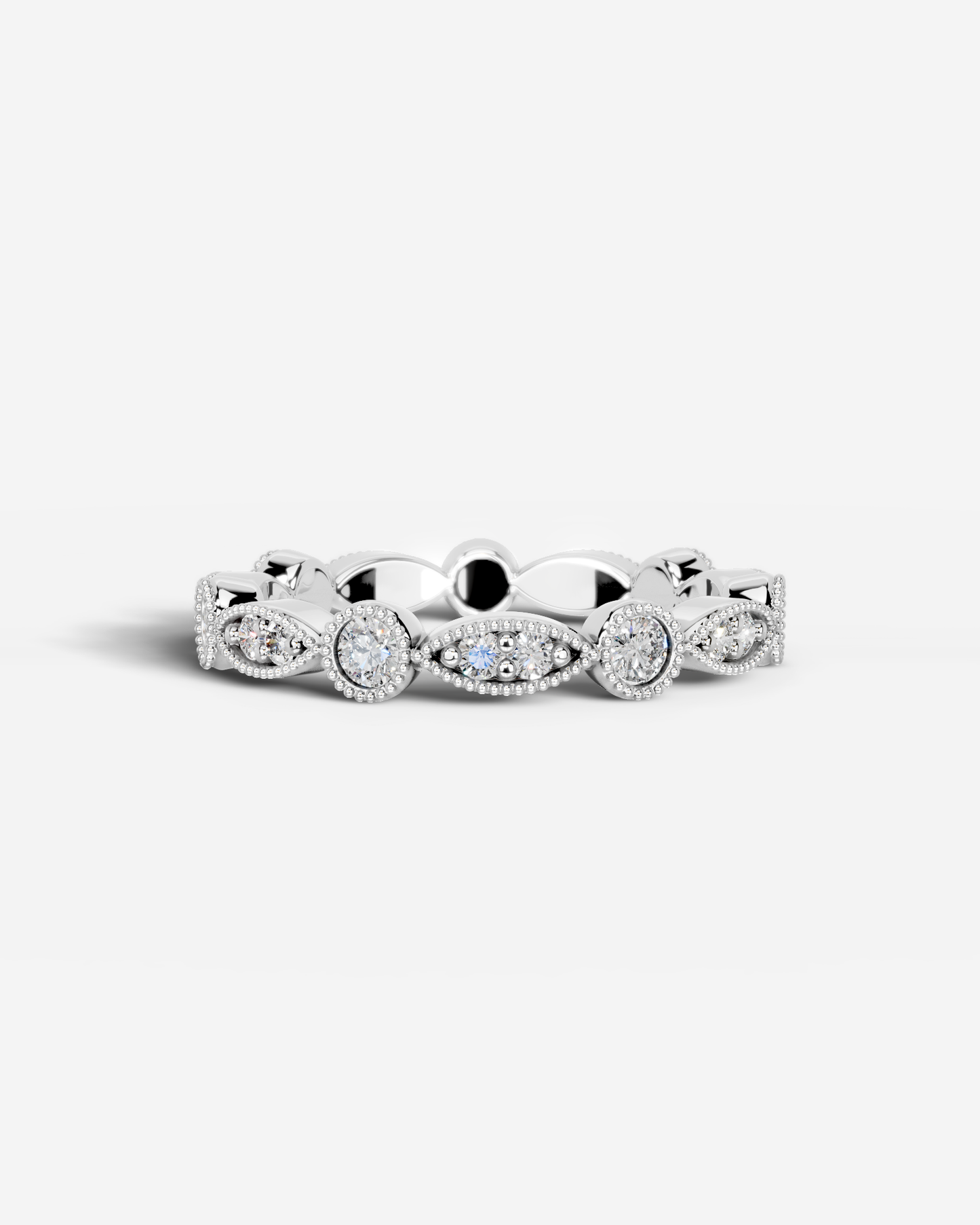 Amelia Lab Grown Round Diamond Wedding Ring - White Gold - 18K - 3ct