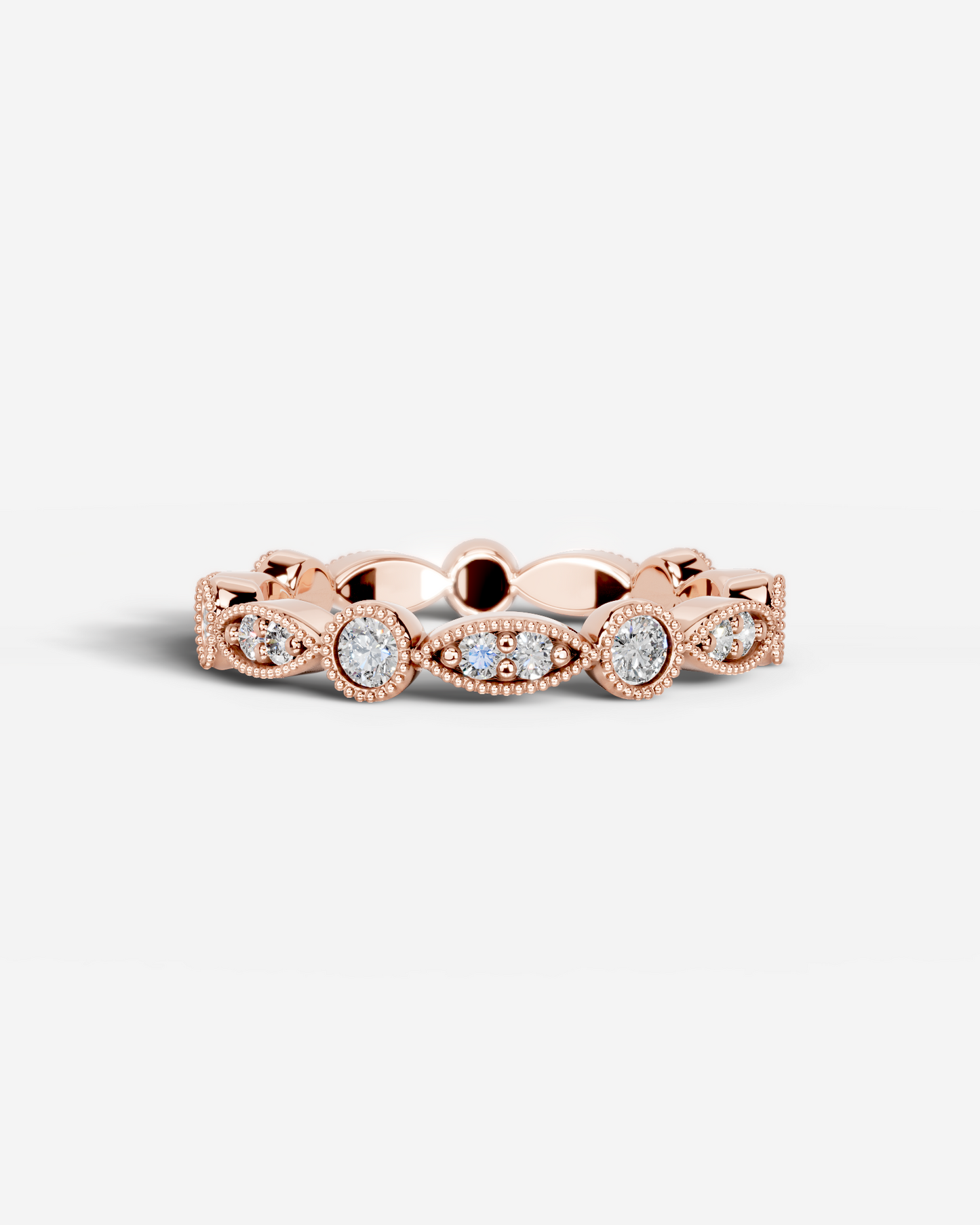 Amelia Lab Grown Round Diamond Wedding Ring - Rose Gold - 18K - 3ct