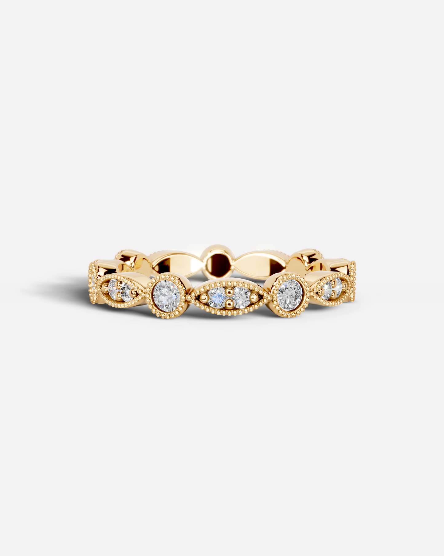 Amelia Lab Grown Round Diamond Wedding Ring - Yellow Gold - 18K - 3ct