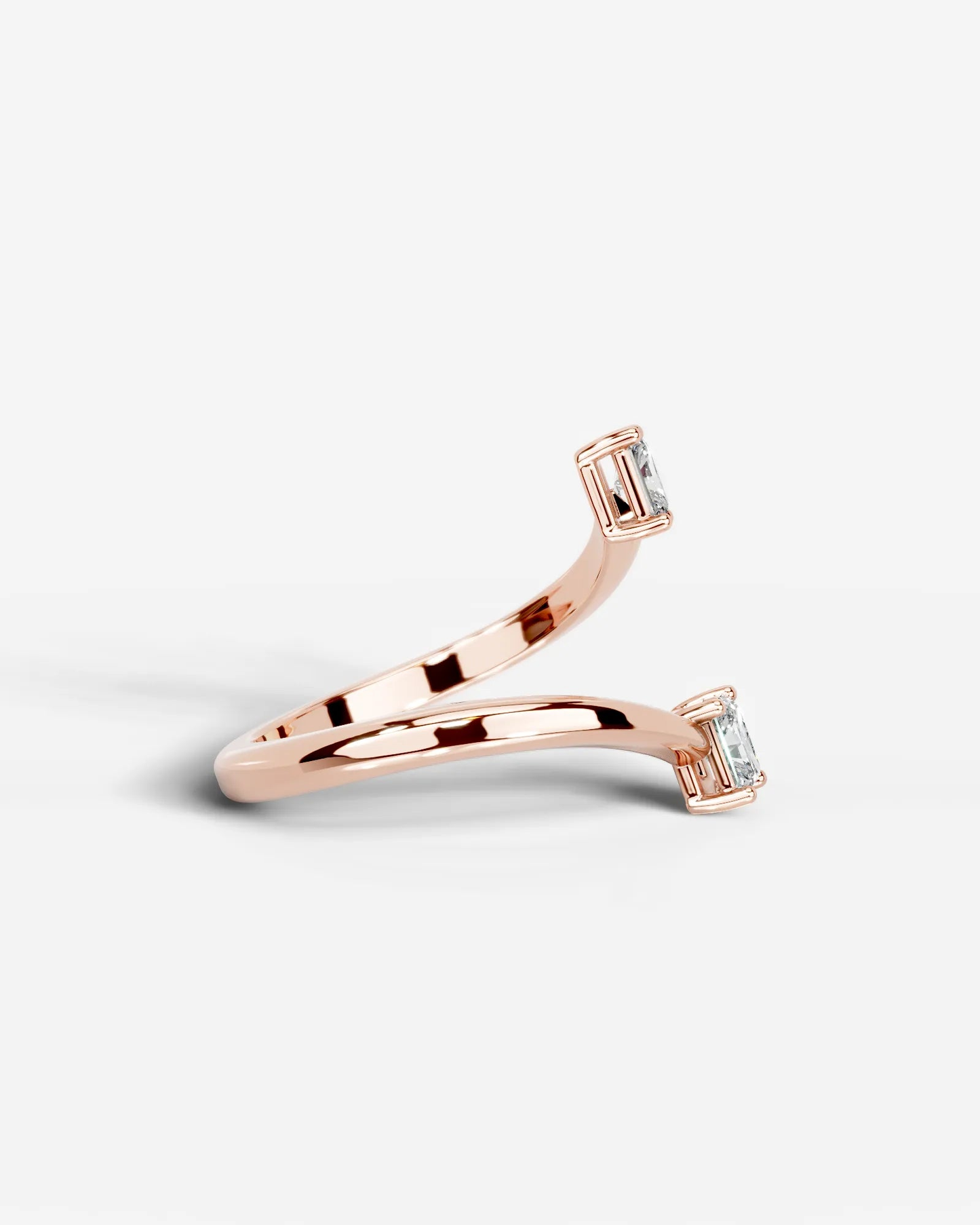 Anita Elongated Radiant Lab Grown Elongated Radiant Diamond Wedding Ring - Rose Gold - 18K - 5ct