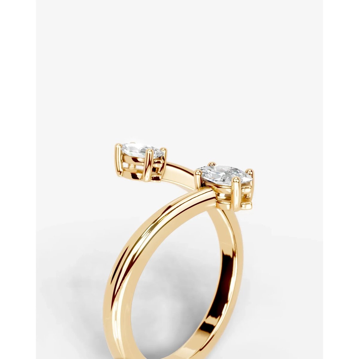 Anita Marquise Lab Grown Marquise Diamond Wedding Ring - Yellow Gold