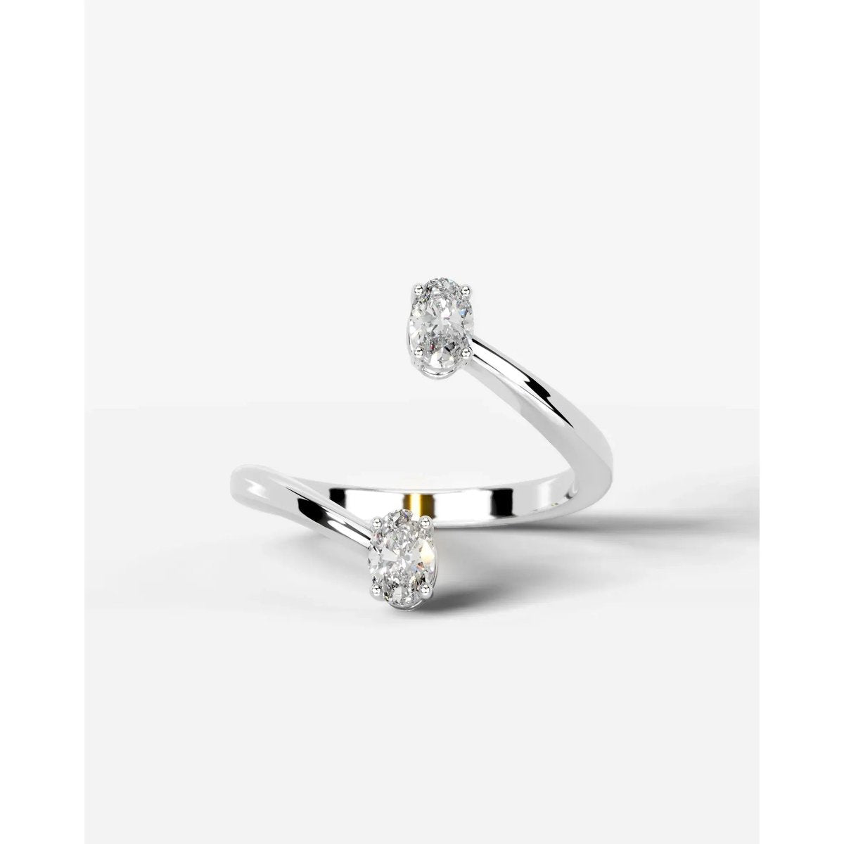 Anita Oval Lab Grown Round Diamond Wedding Ring - Platinum
