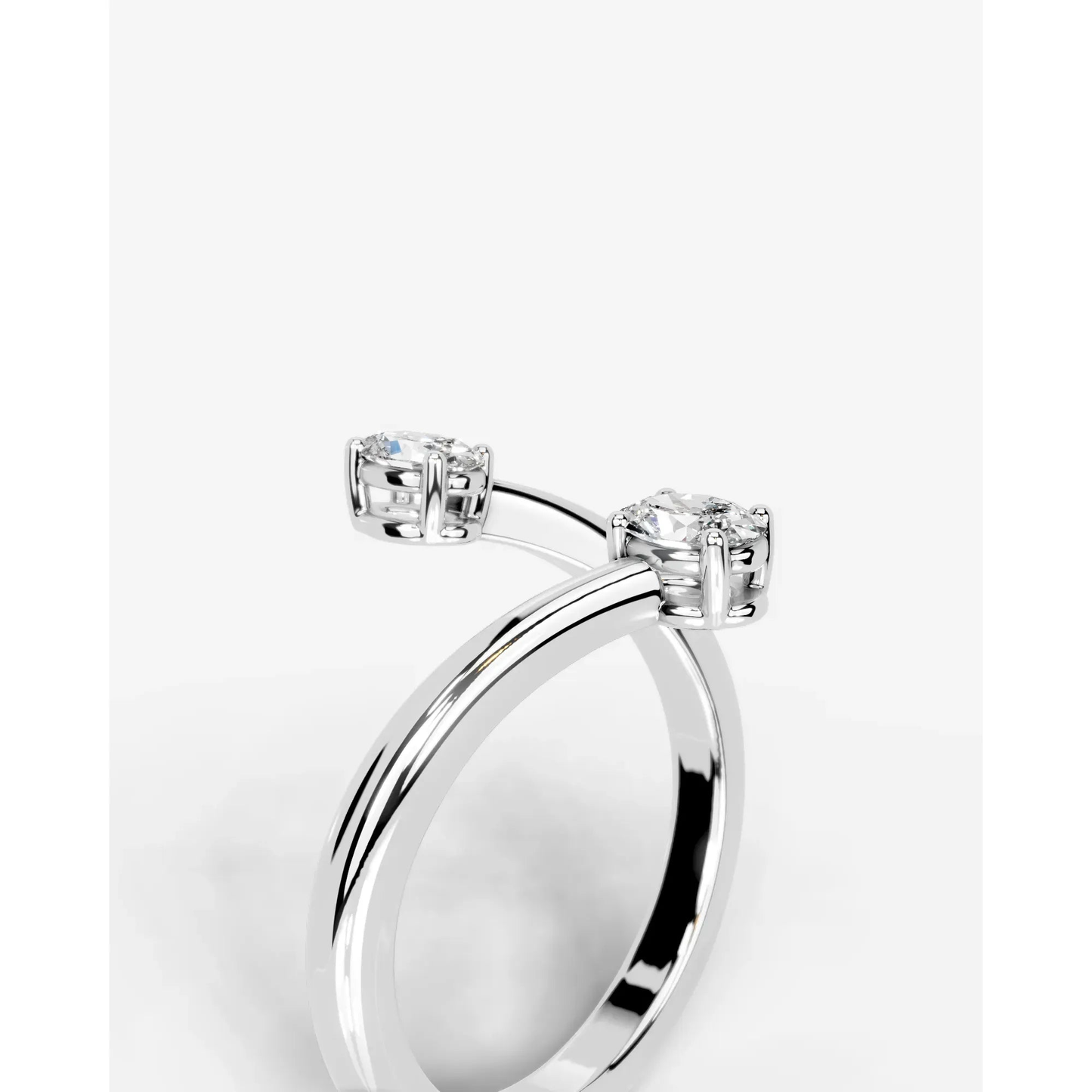 Anita Oval Lab Grown Round Diamond Wedding Ring - Platinum - 6ct