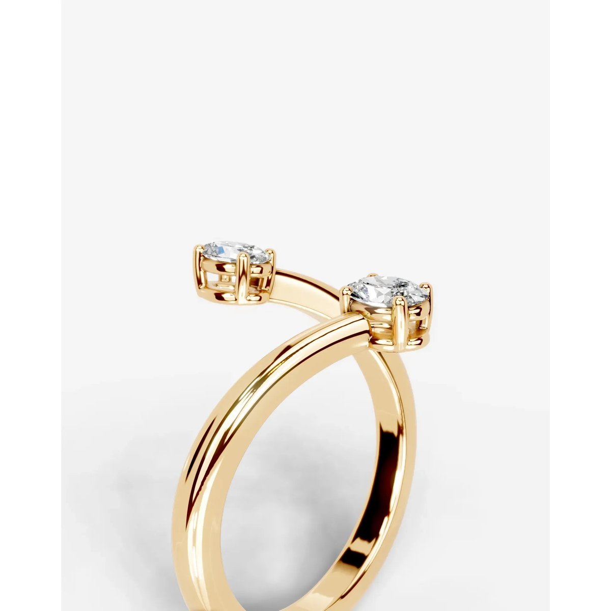 Anita Oval Lab Grown Oval Diamond Wedding Ring - Yellow Gold