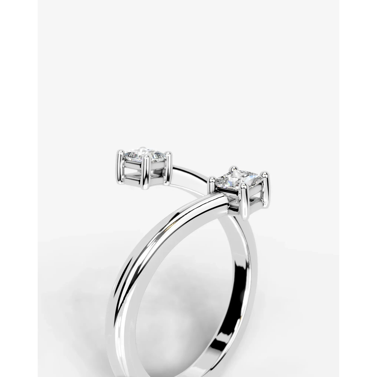 Anita Princess Lab Grown Princess Diamond Wedding Ring - White Gold - 18K - 4ct