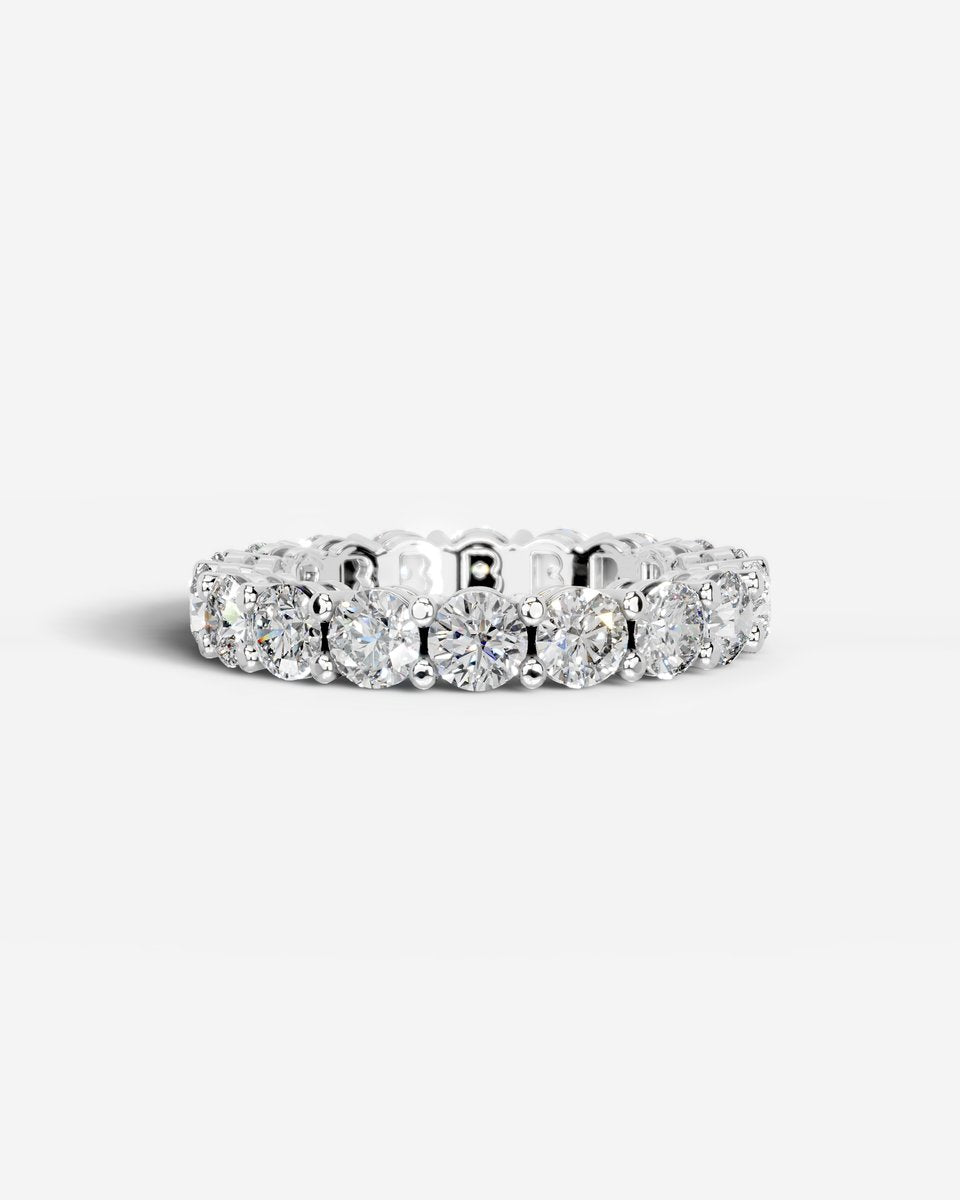 Anne Lab Grown Round Diamond Wedding Ring - White Gold