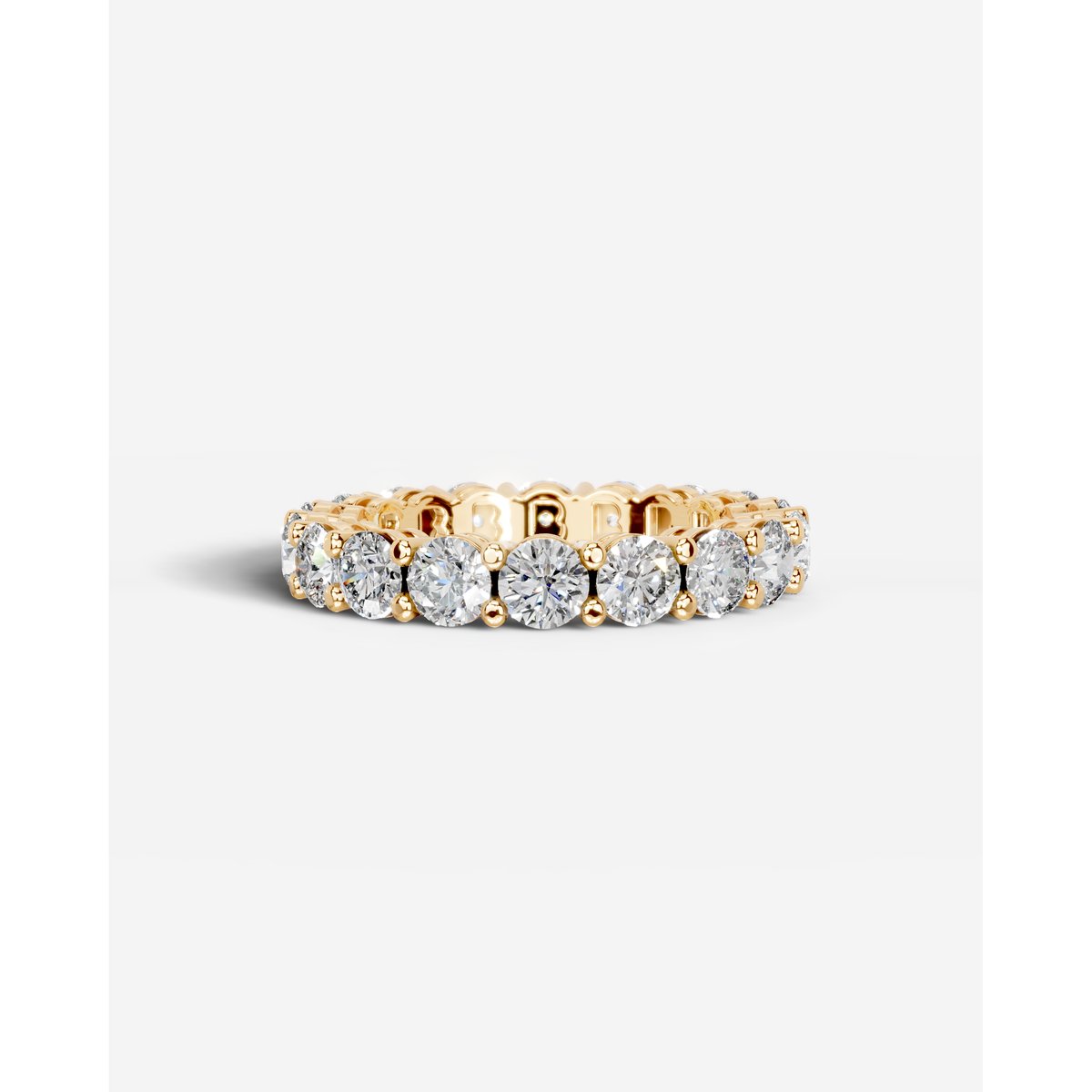 Anne Lab Grown Round Diamond Wedding Ring - Yellow Gold