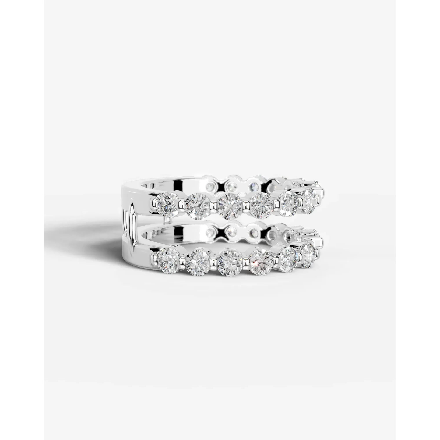 Ashley Lab Grown Round Diamond Wedding Ring - White Gold - 18K - 3ct