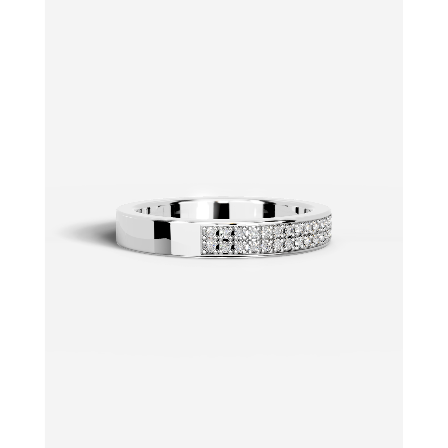 Audry Lab Grown Round Diamond Wedding Ring - White Gold - 18K - 3ct