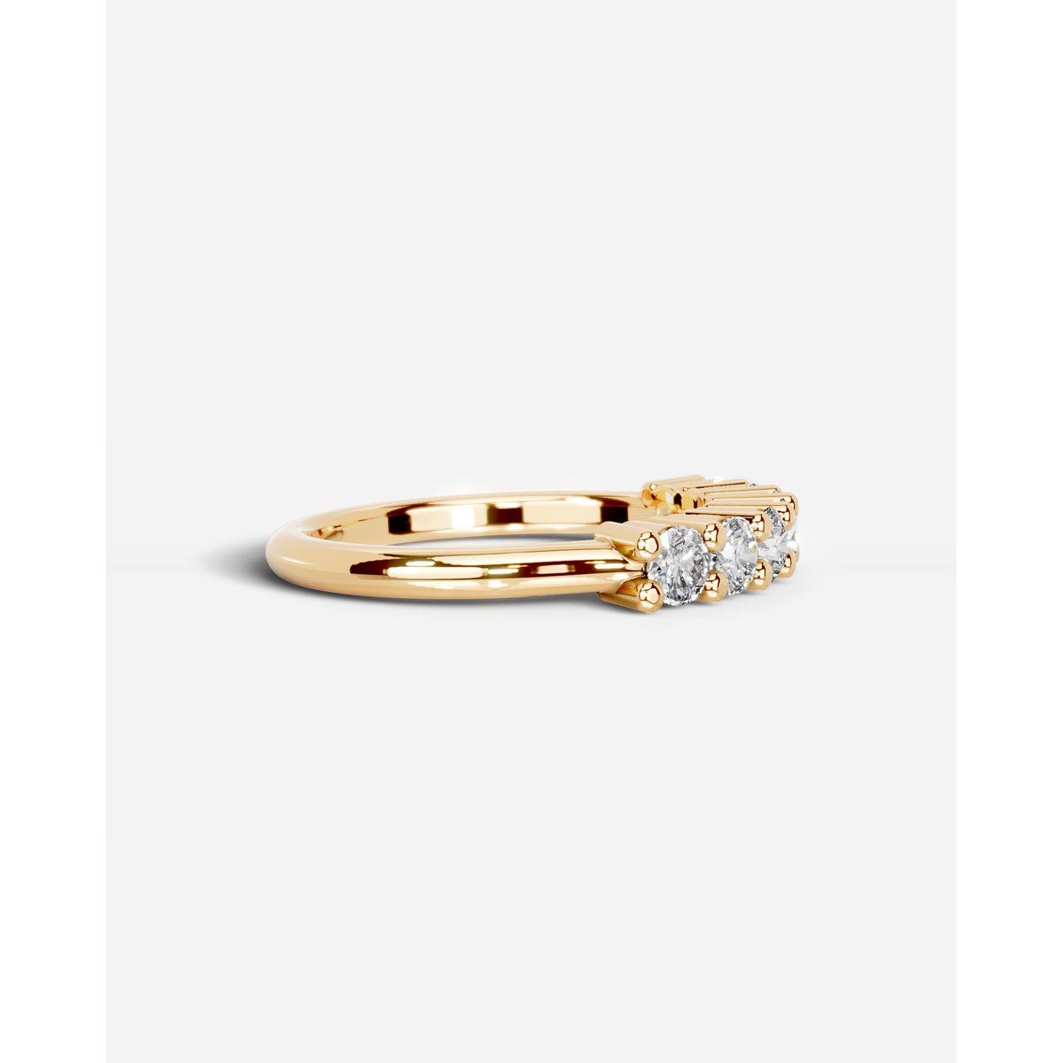 Catherine Lab Grown Round Diamond Wedding Ring - Yellow Gold