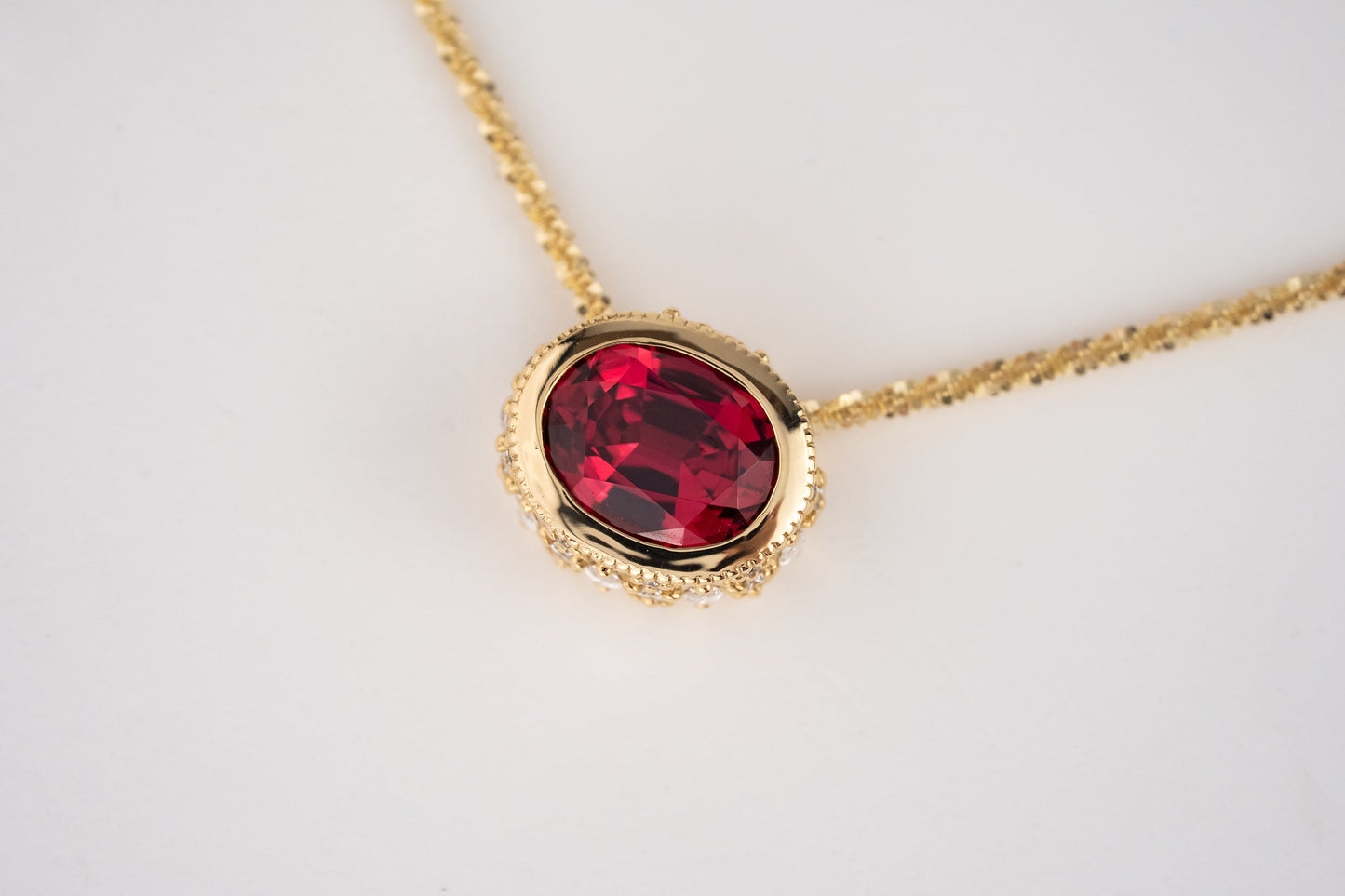 The Sitara Necklace | 2.11 CT Oval Red Spinel