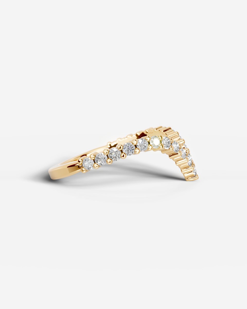 Dawn Lab Grown Round Diamond Wedding Ring - Yellow Gold