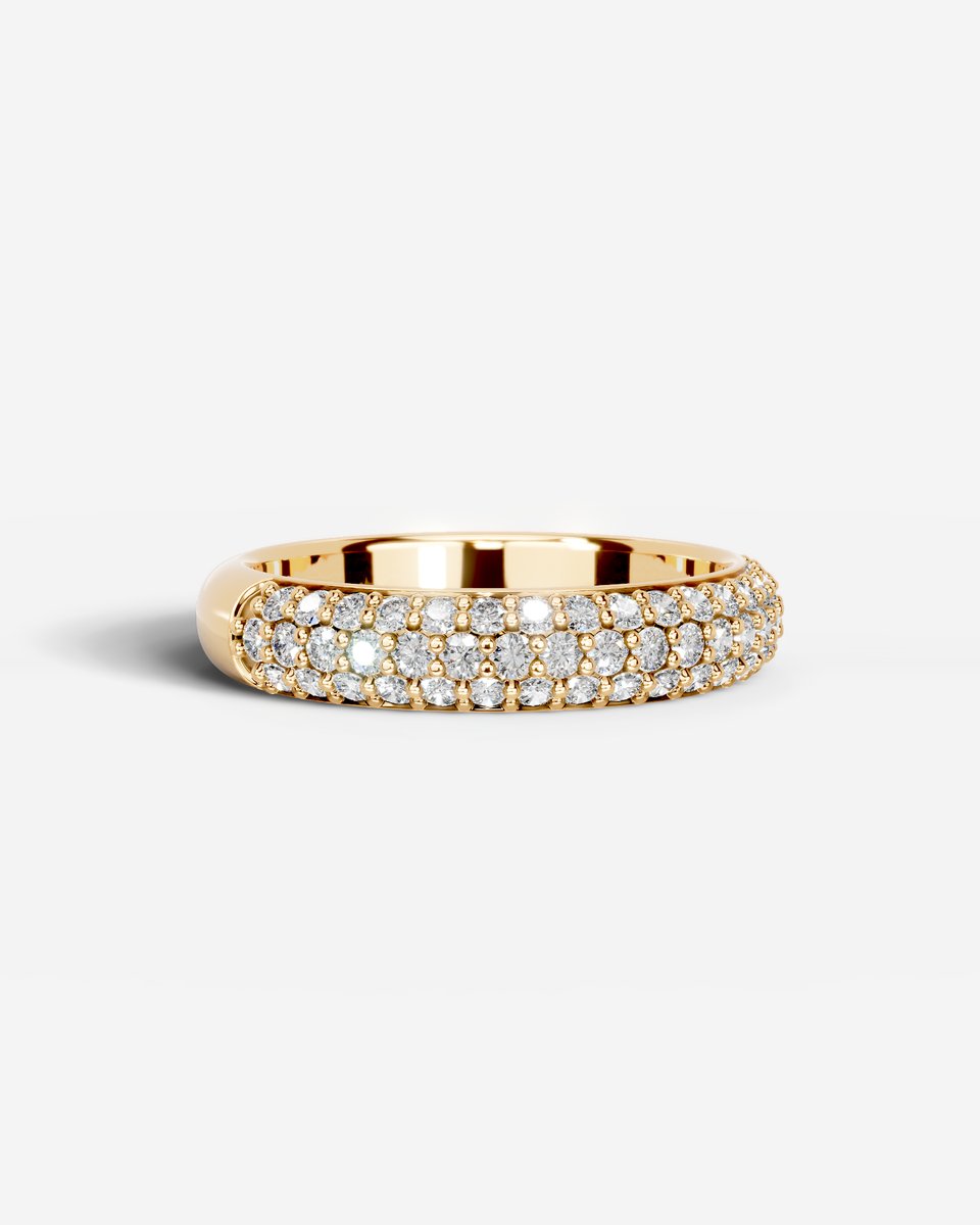 Emma Lab Grown Round Diamond Wedding Ring - Yellow Gold