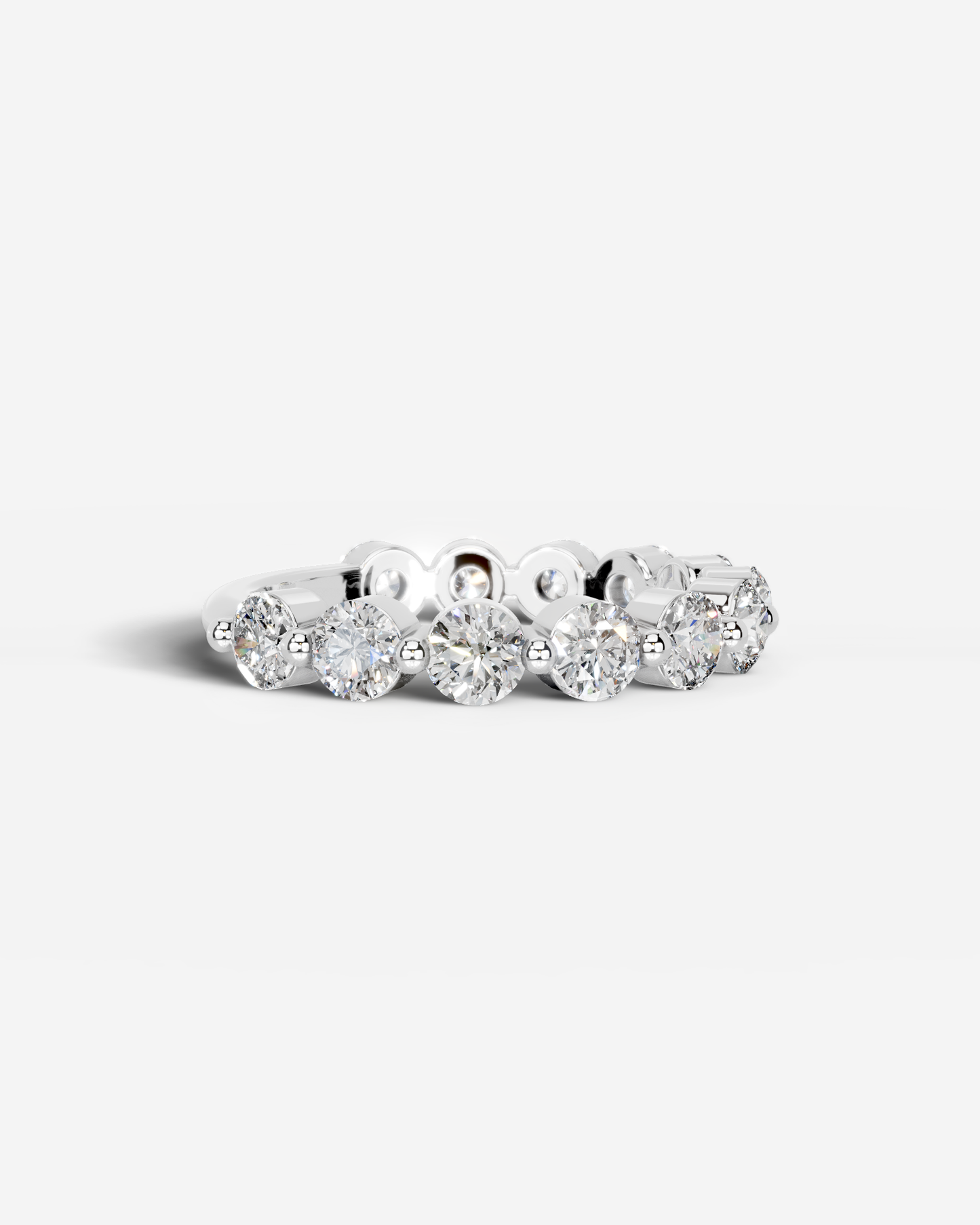 Etta Lab Grown Round Diamond Wedding Ring - White Gold - 18K - 3ct