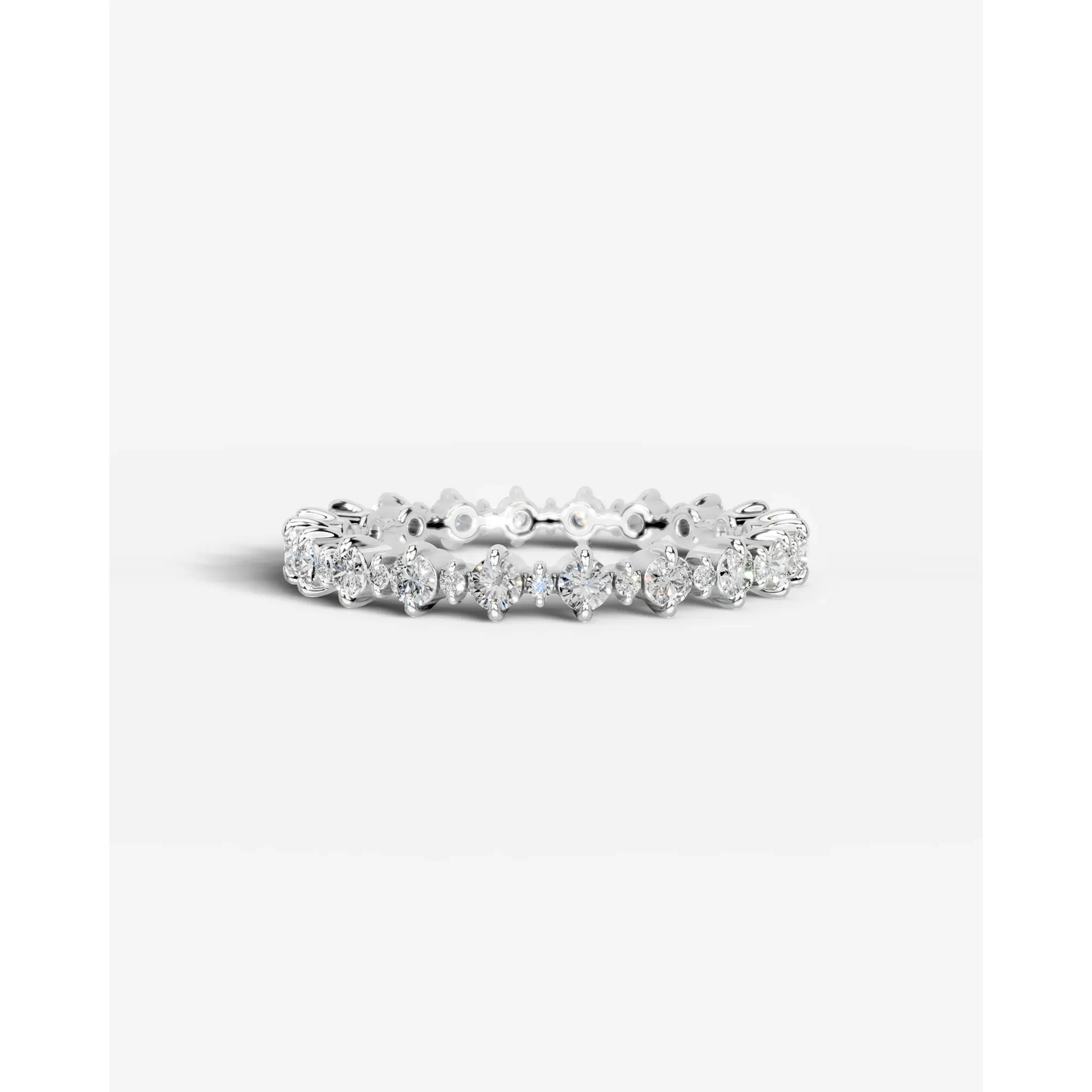 Halle Lab Grown Round Diamond Wedding Ring - White Gold - 18K - 3ct