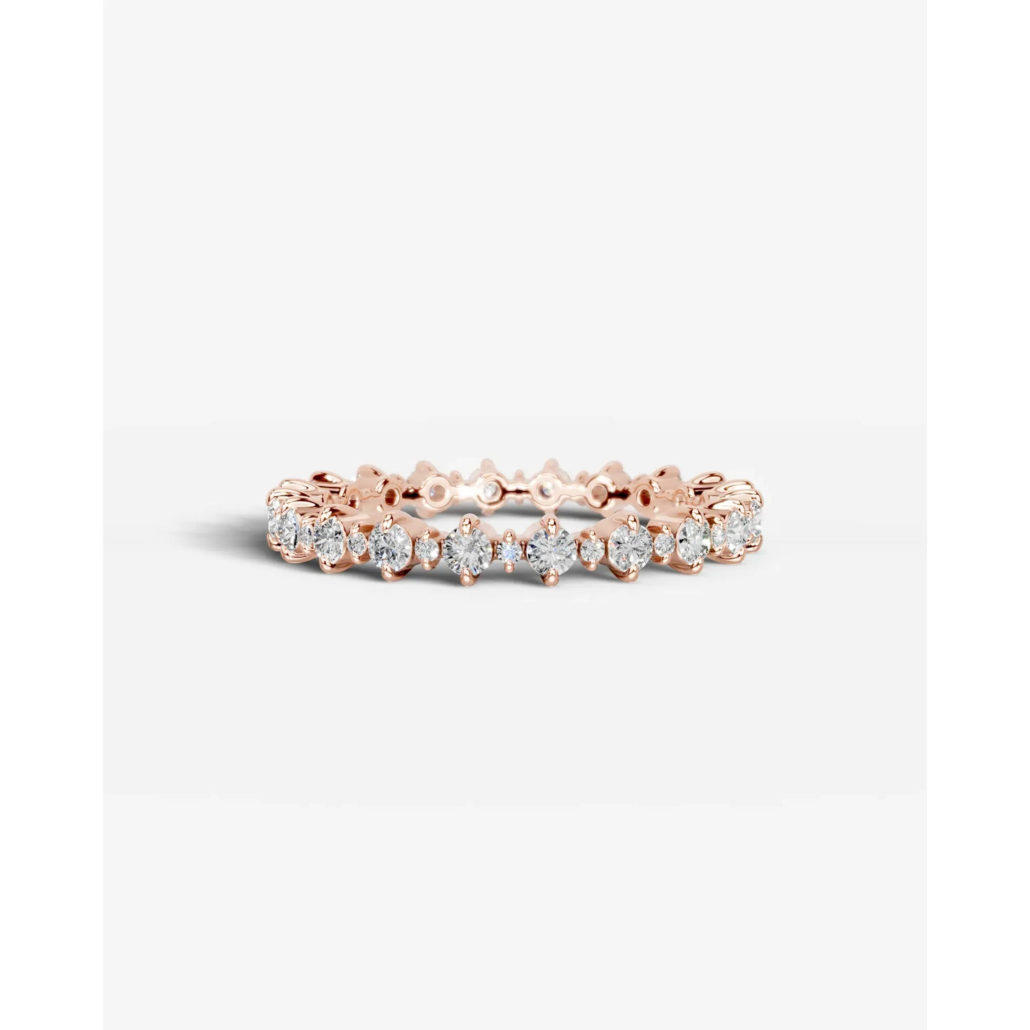 Halle Lab Grown Round Diamond Wedding Ring - Rose Gold - 18K - 3ct