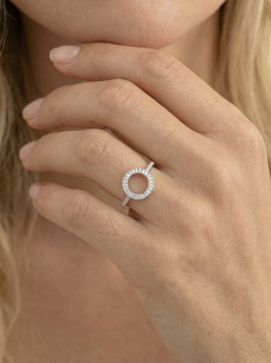 Inessa Lab Grown Round Diamond Wedding Ring - Platinum