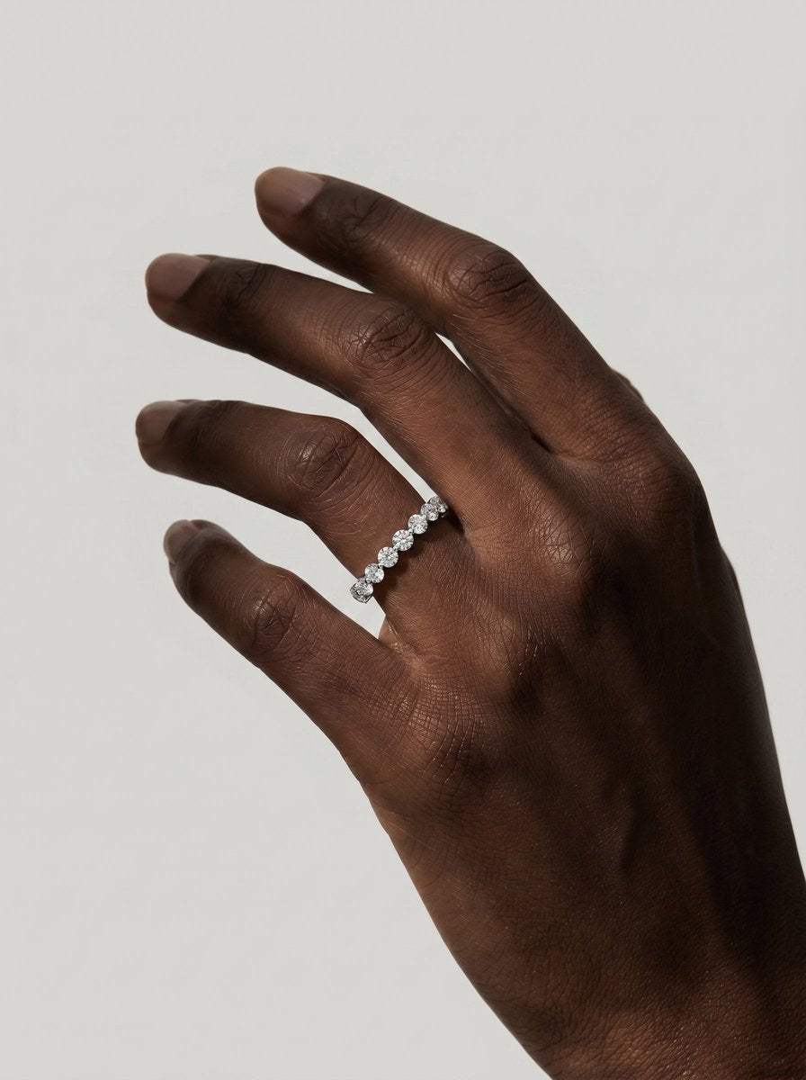 Josie Lab Grown Round Diamond Wedding Ring - Platinum