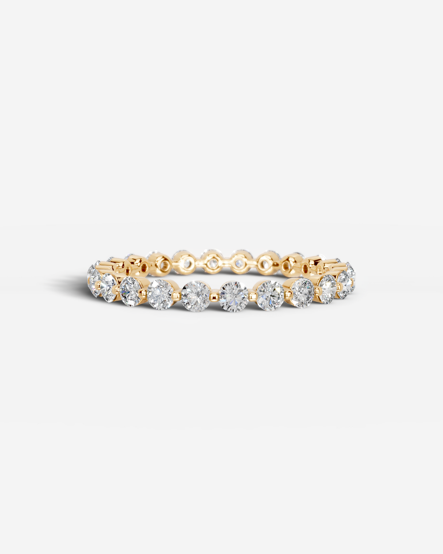 Josie Lab Grown Round Diamond Wedding Ring - Yellow Gold - 18K - 3ct