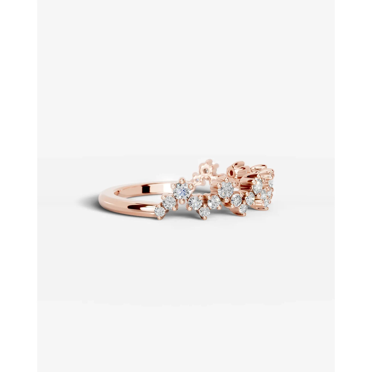Julane Lab Grown Round Diamond Wedding Ring - Rose Gold - 18K - 3ct