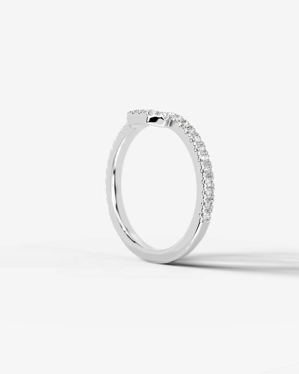 Luna Lab Grown Round Diamond Wedding Ring - Platinum
