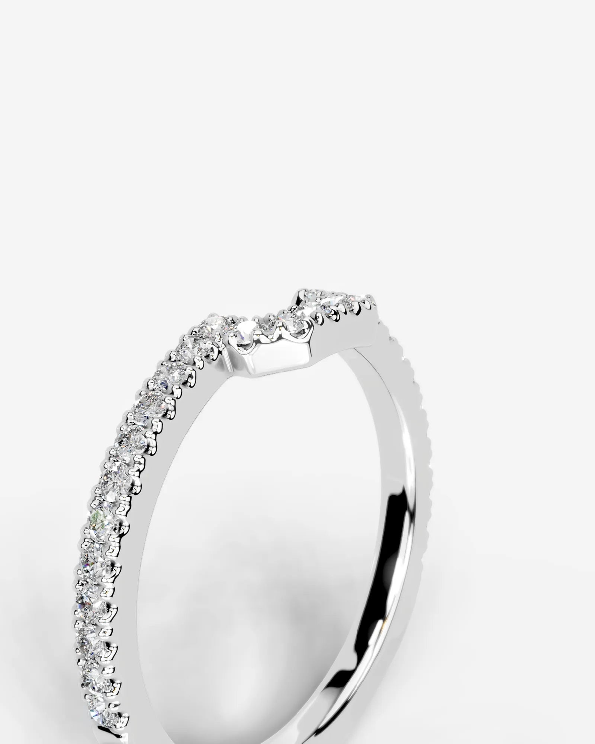 Luna Lab Grown Round Diamond Wedding Ring - White Gold - 18K - 6ct