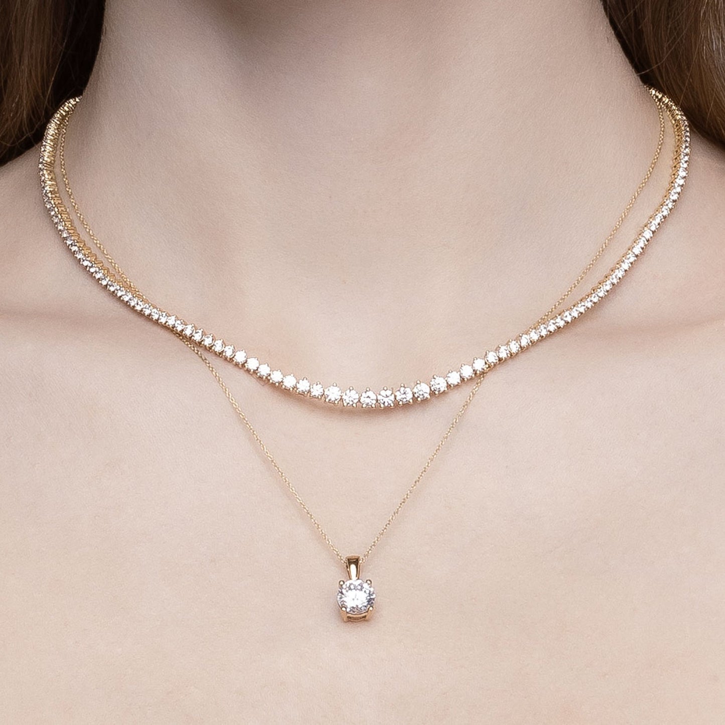 Graduated Tennis Necklace