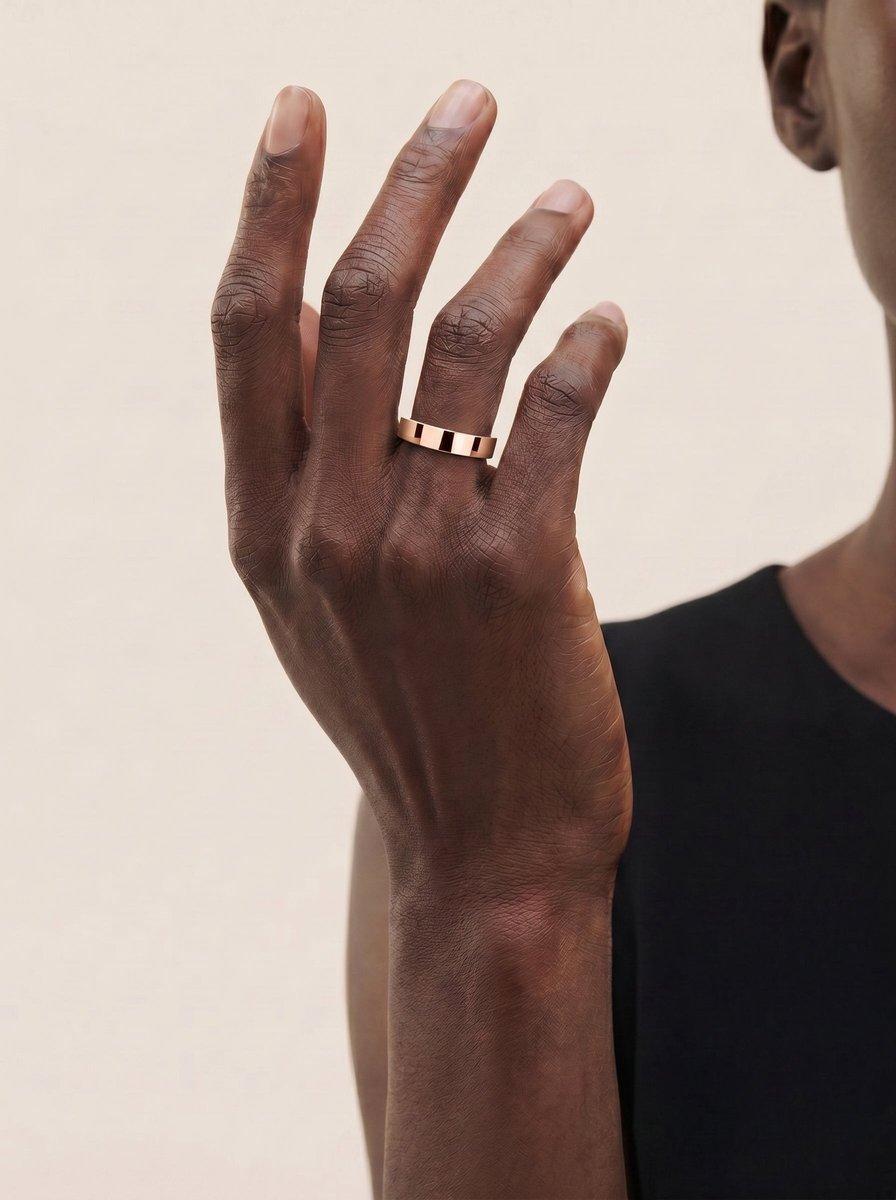 Peter Wedding Band Lab Grown R Diamond Wedding Ring - Rose Gold