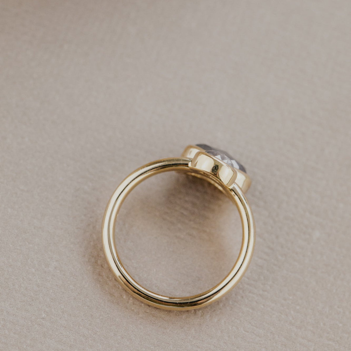The Reese Oval and Oval Rustic Diamond Ring