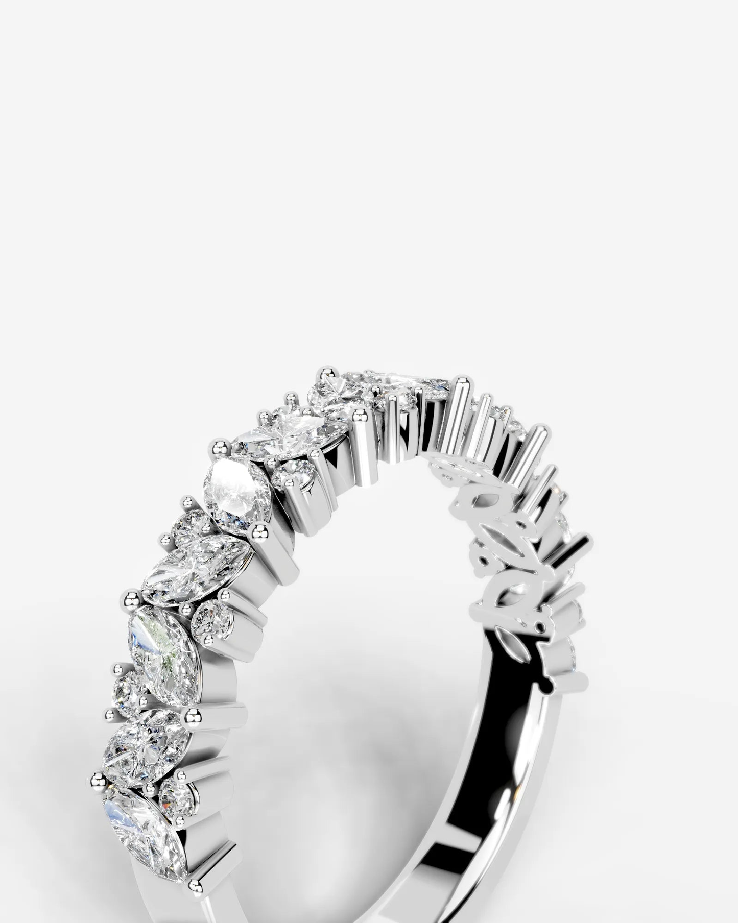 Regina Lab Grown Marquise Diamond Wedding Ring - White Gold - 18K - 3ct