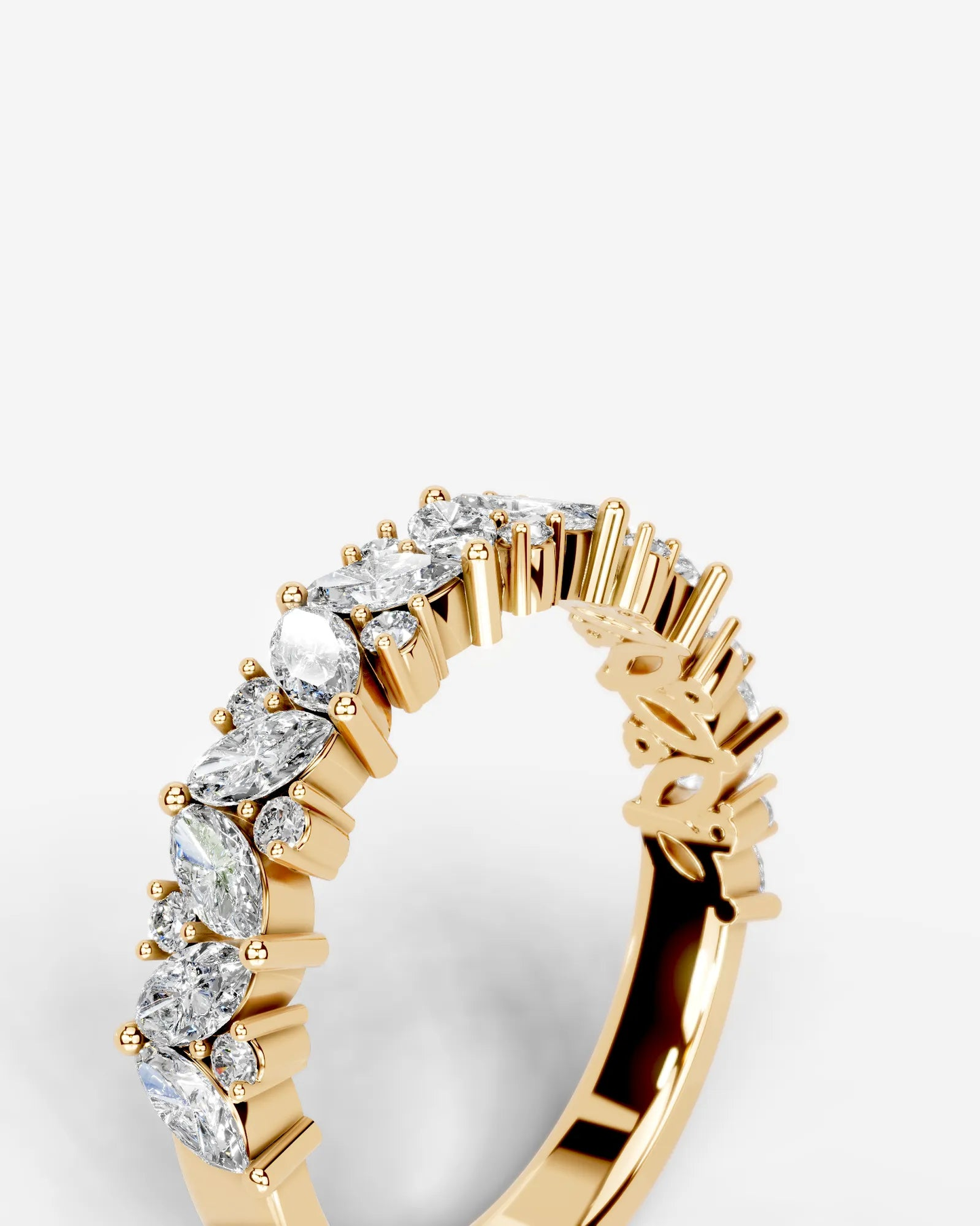 Regina Lab Grown Marquise Diamond Wedding Ring - Yellow Gold - 18K - 3ct