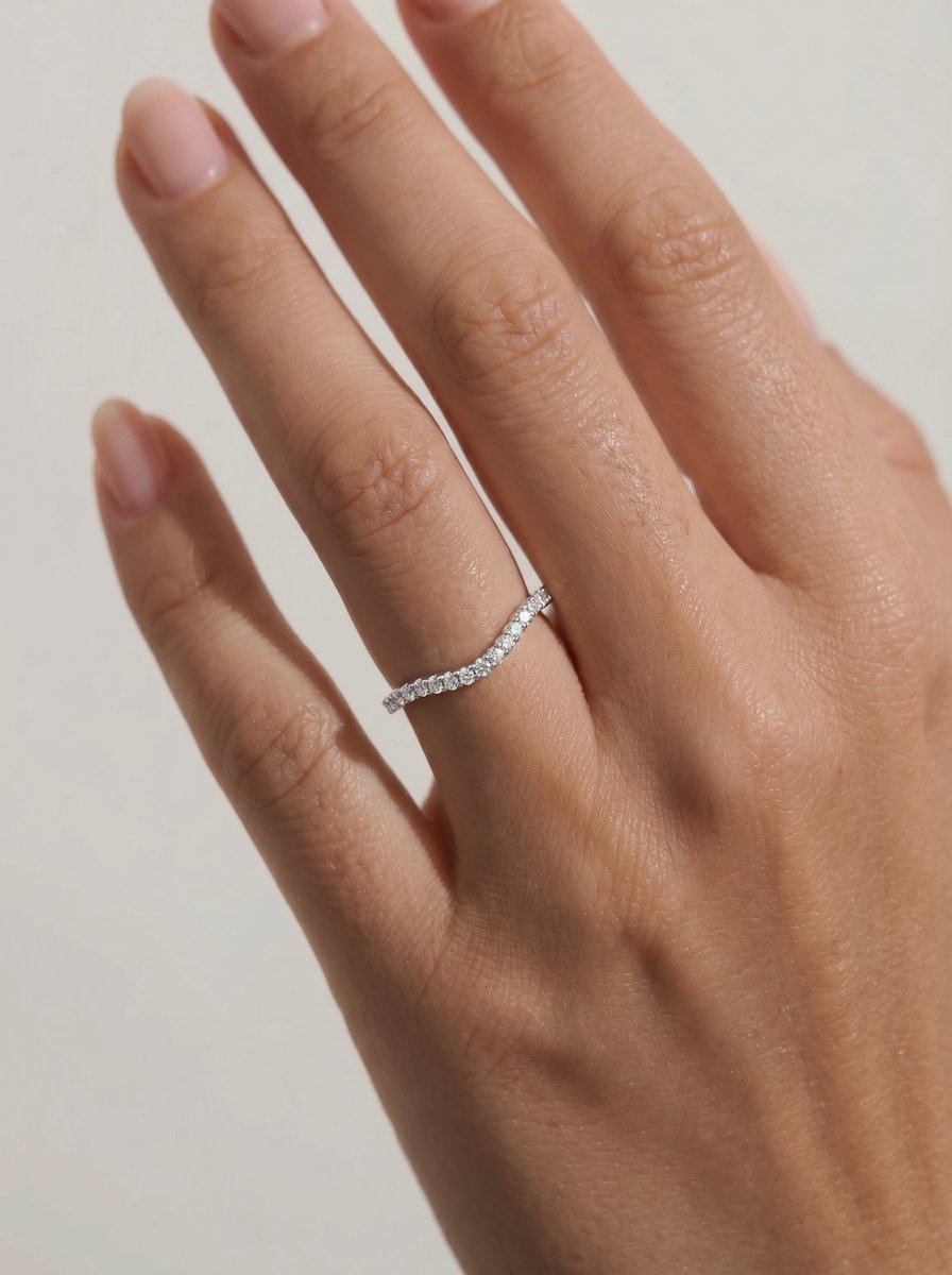 Rowan Lab Grown Round Diamond Wedding Ring - Platinum