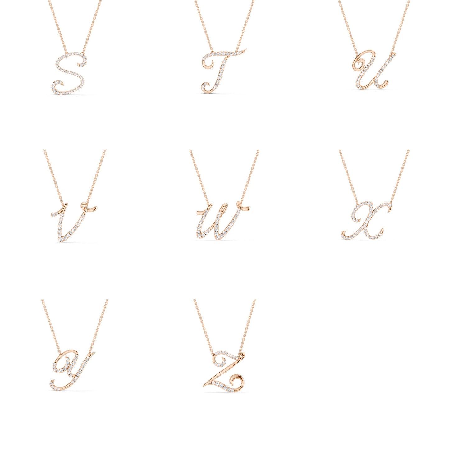 Signature Diamond Alphabet Necklace