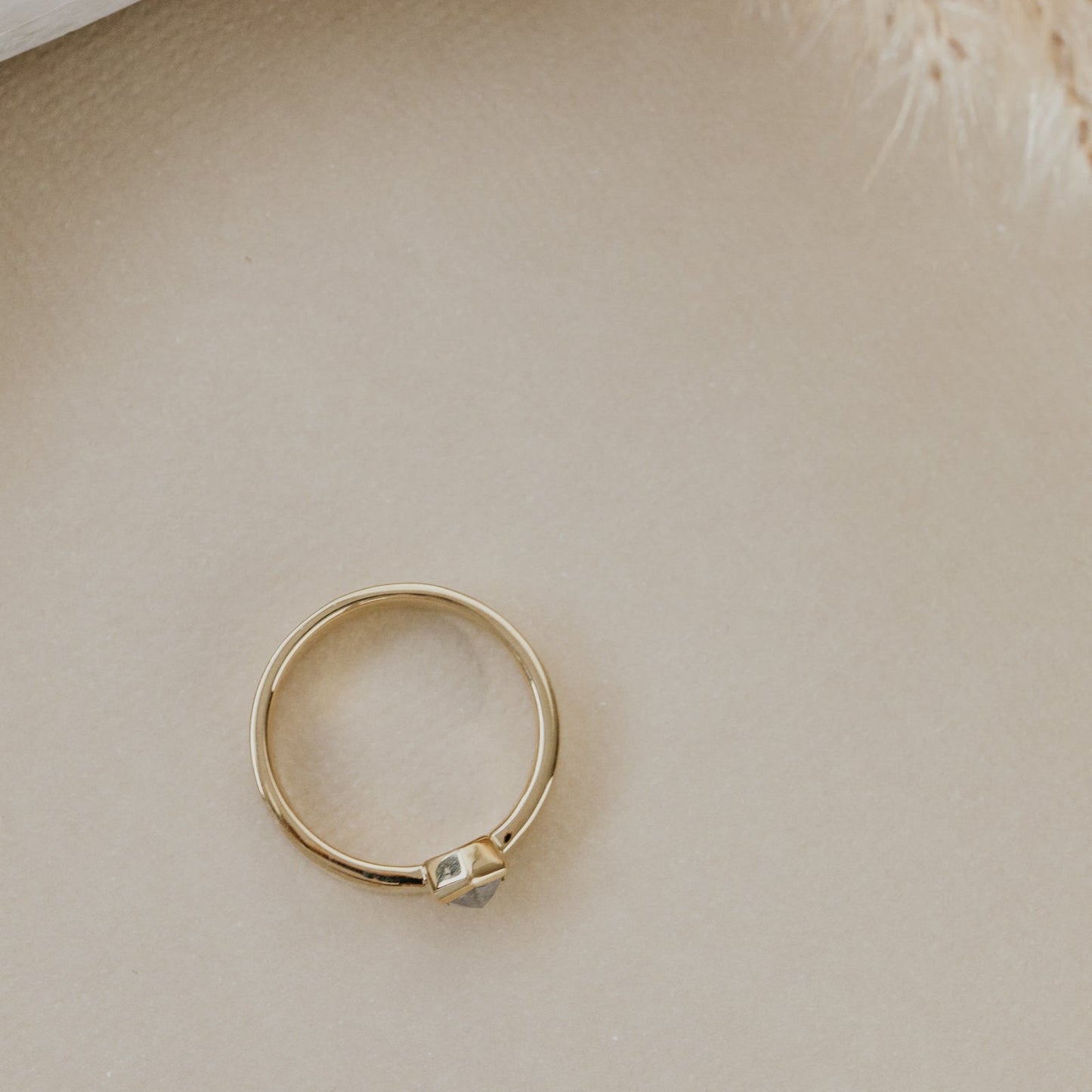 The Sezanne Hexagon Rustic Diamond Ring
