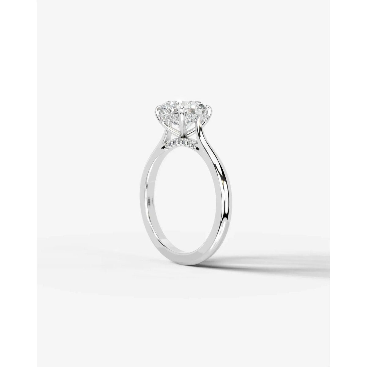 Sunny Lab Grown Round Diamond Wedding Ring - White Gold