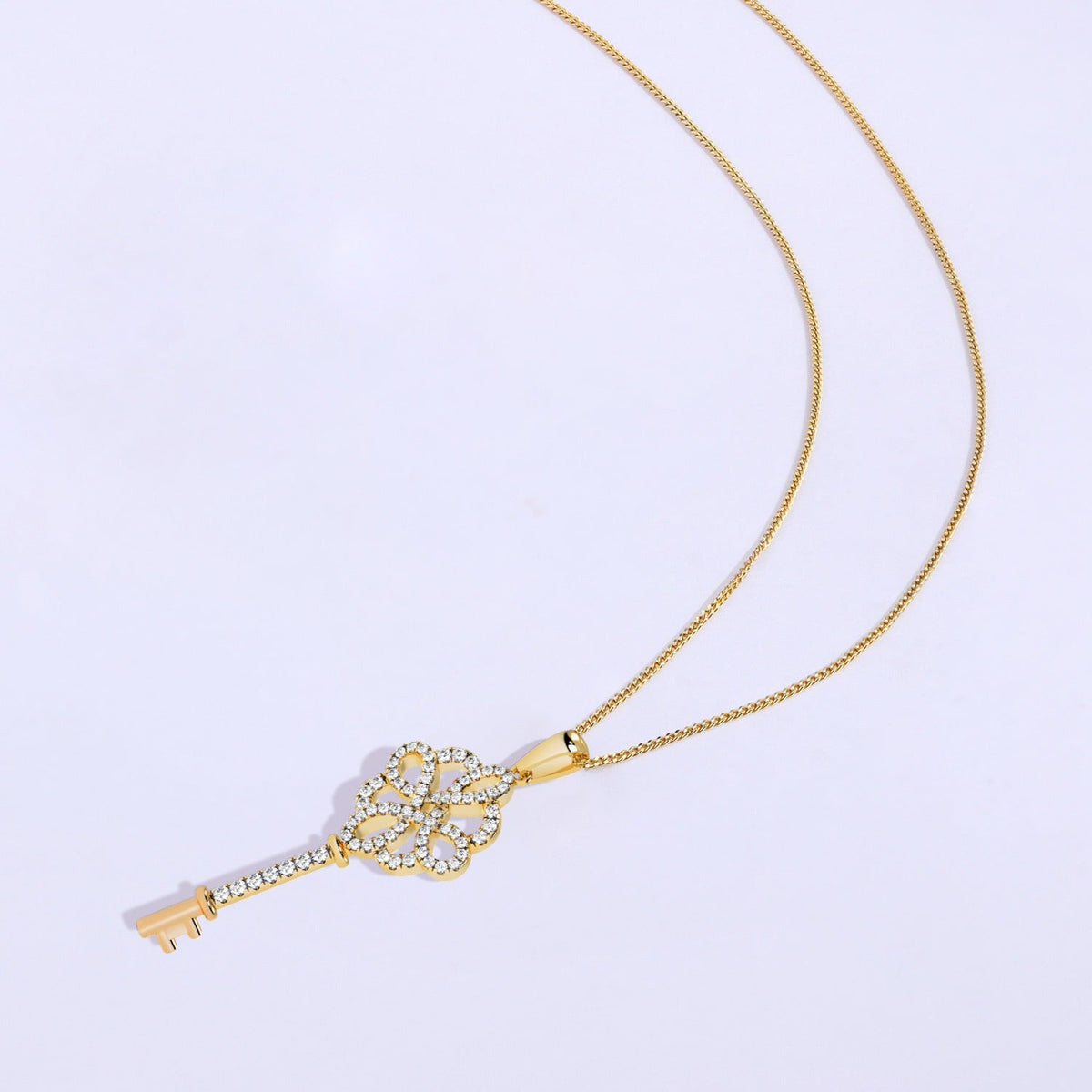 Floral Key Necklace