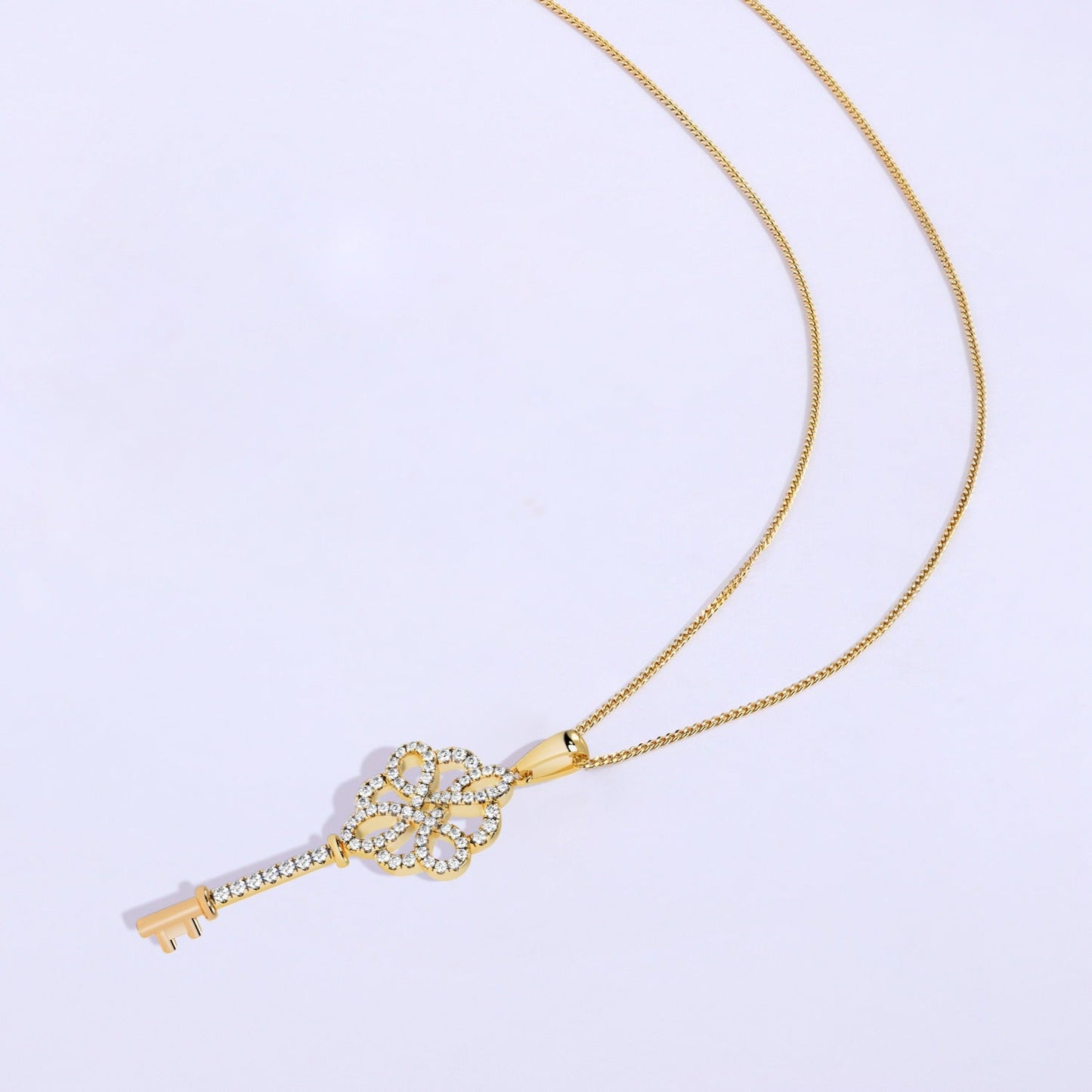 Floral Key Necklace