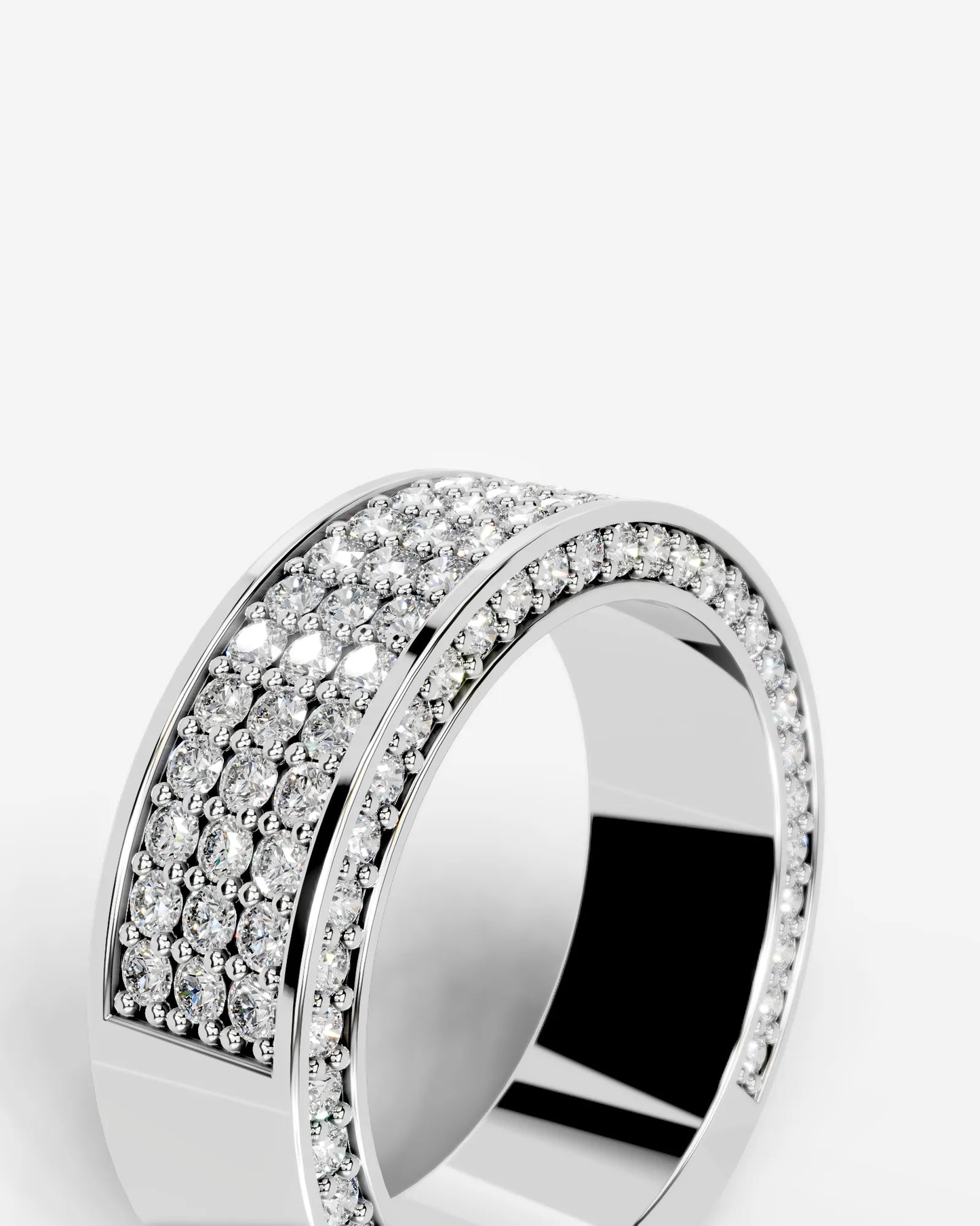 Vera Lab Grown Round Diamond Wedding Ring - White Gold - 18K - 3ct