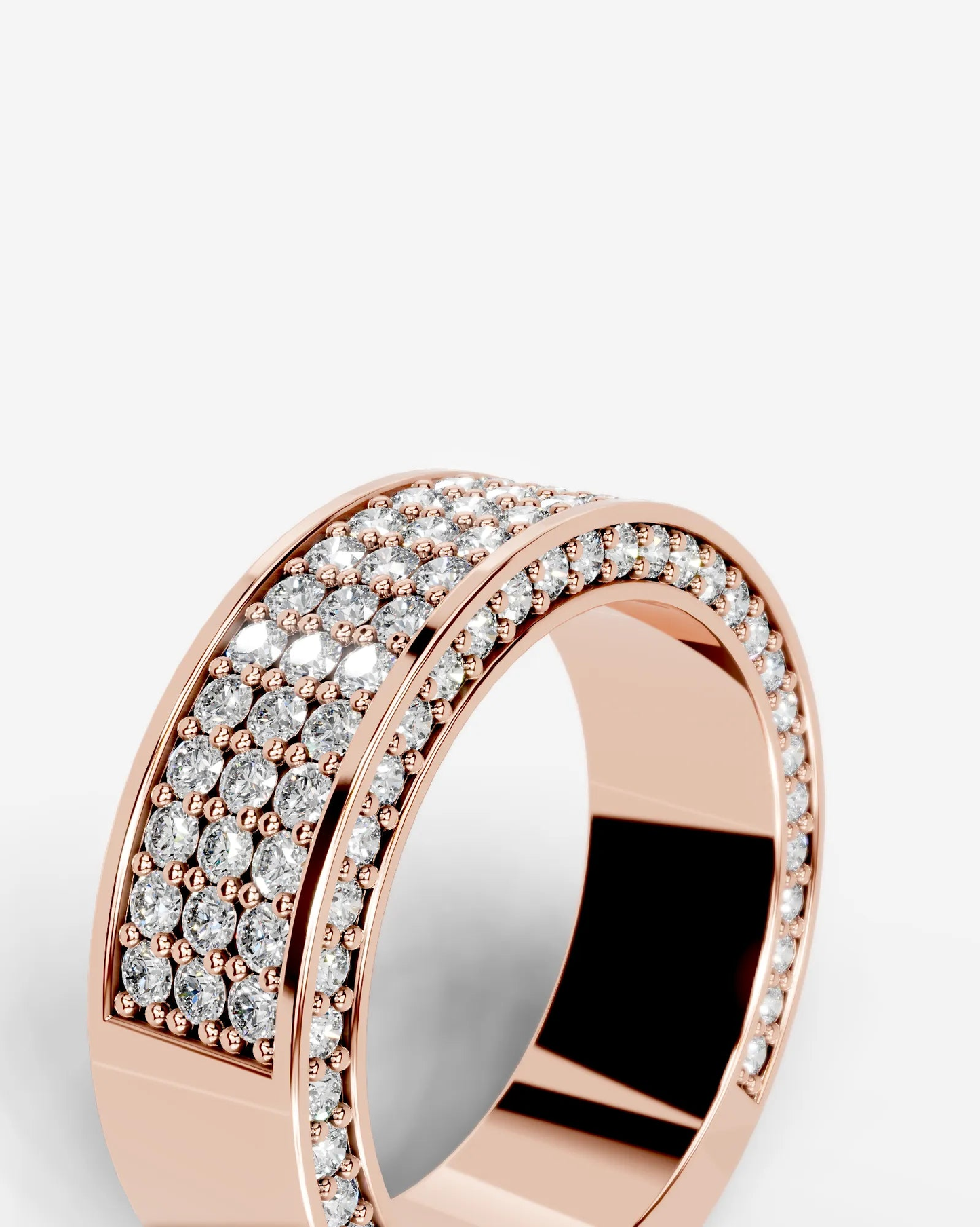 Vera Lab Grown Round Diamond Wedding Ring - Rose Gold - 18K - 3ct