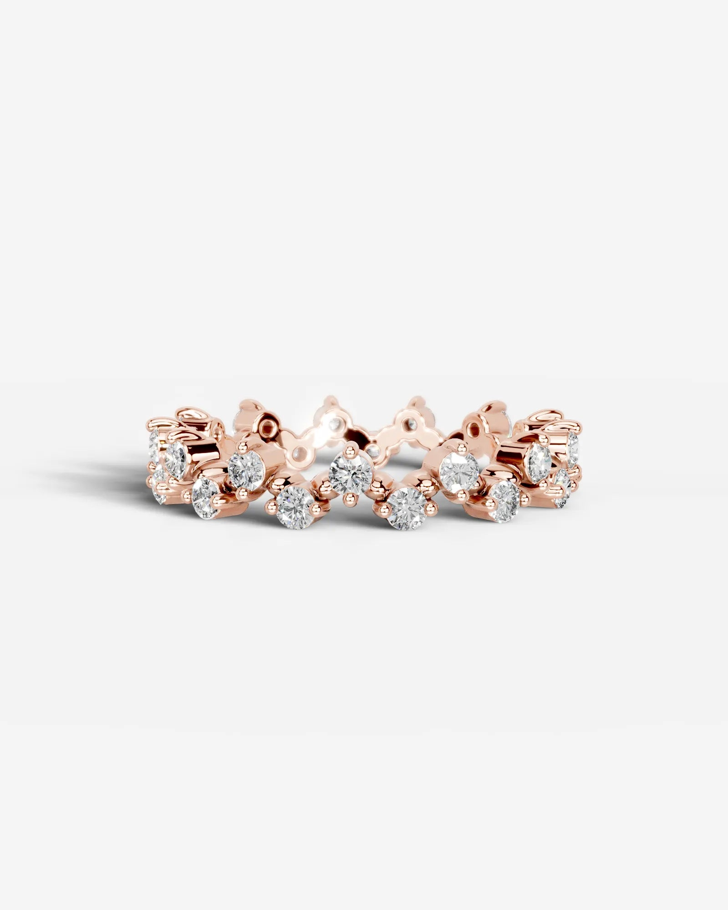 Wren Lab Grown Round Diamond Wedding Ring - Rose Gold - 18K - 3ct