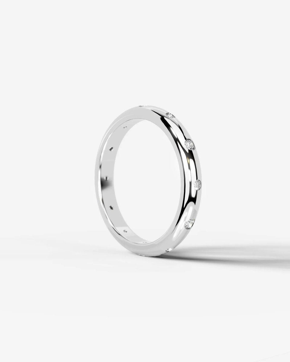 Zara Lab Grown Round Diamond Wedding Ring - Platinum