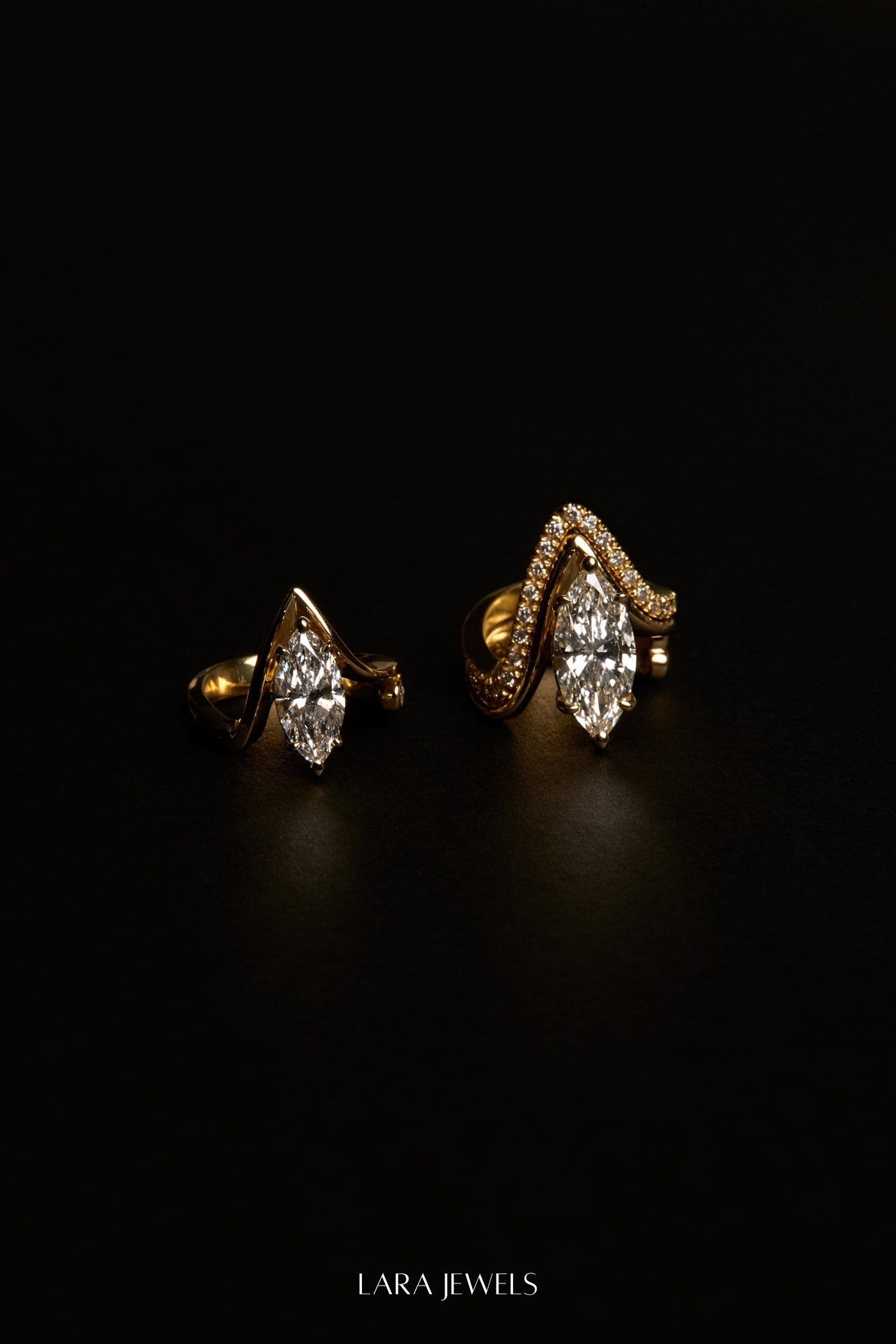 Alex Marquise Diamond Ring 18K Gold - Detail