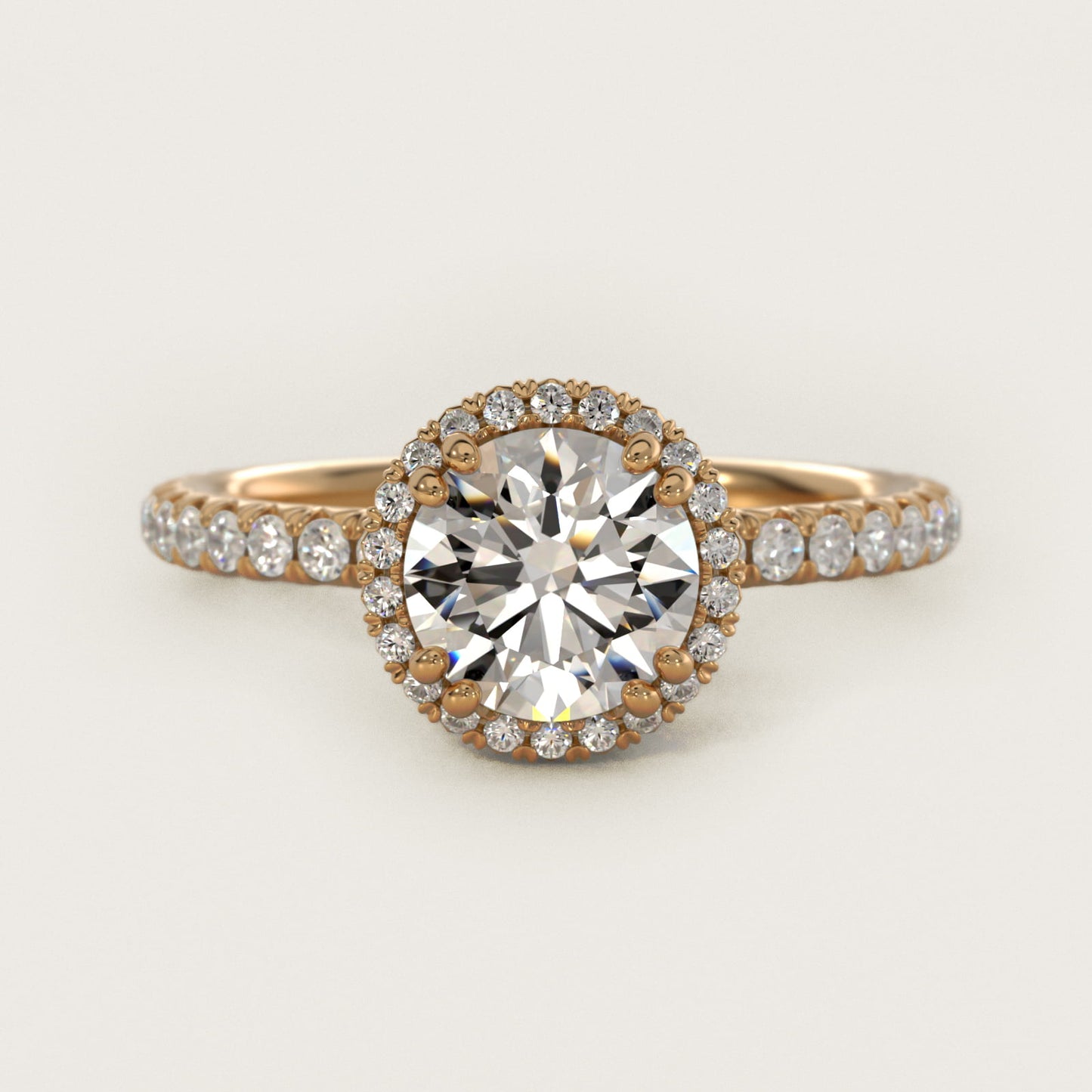 Blue Nile Studio Heiress Halo Diamond Engagement Ring in 14K Yellow Gold - Round Center