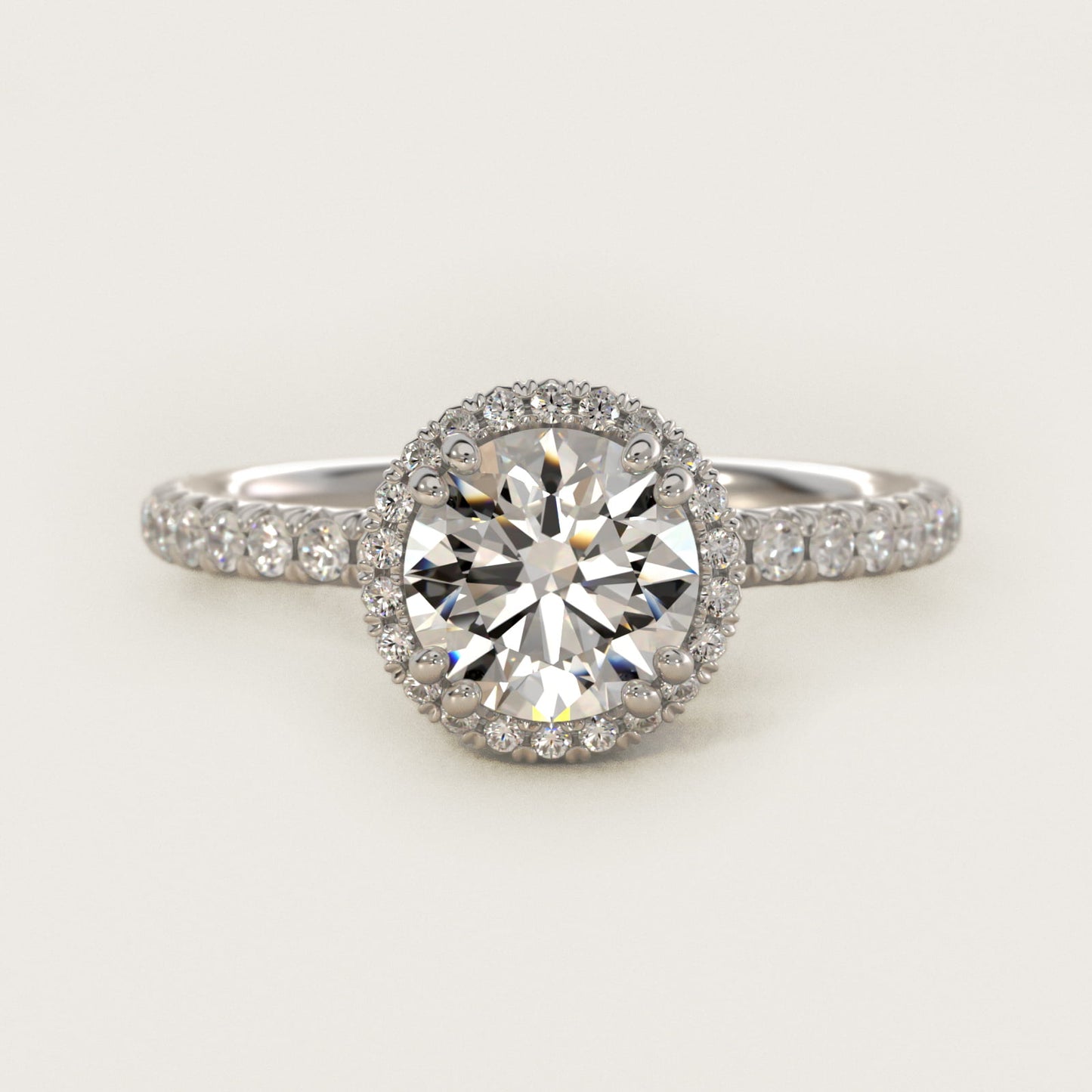 Blue Nile Studio Heiress Halo Diamond Engagement Ring in Platinum (3/8 ct. tw.) - Round Center